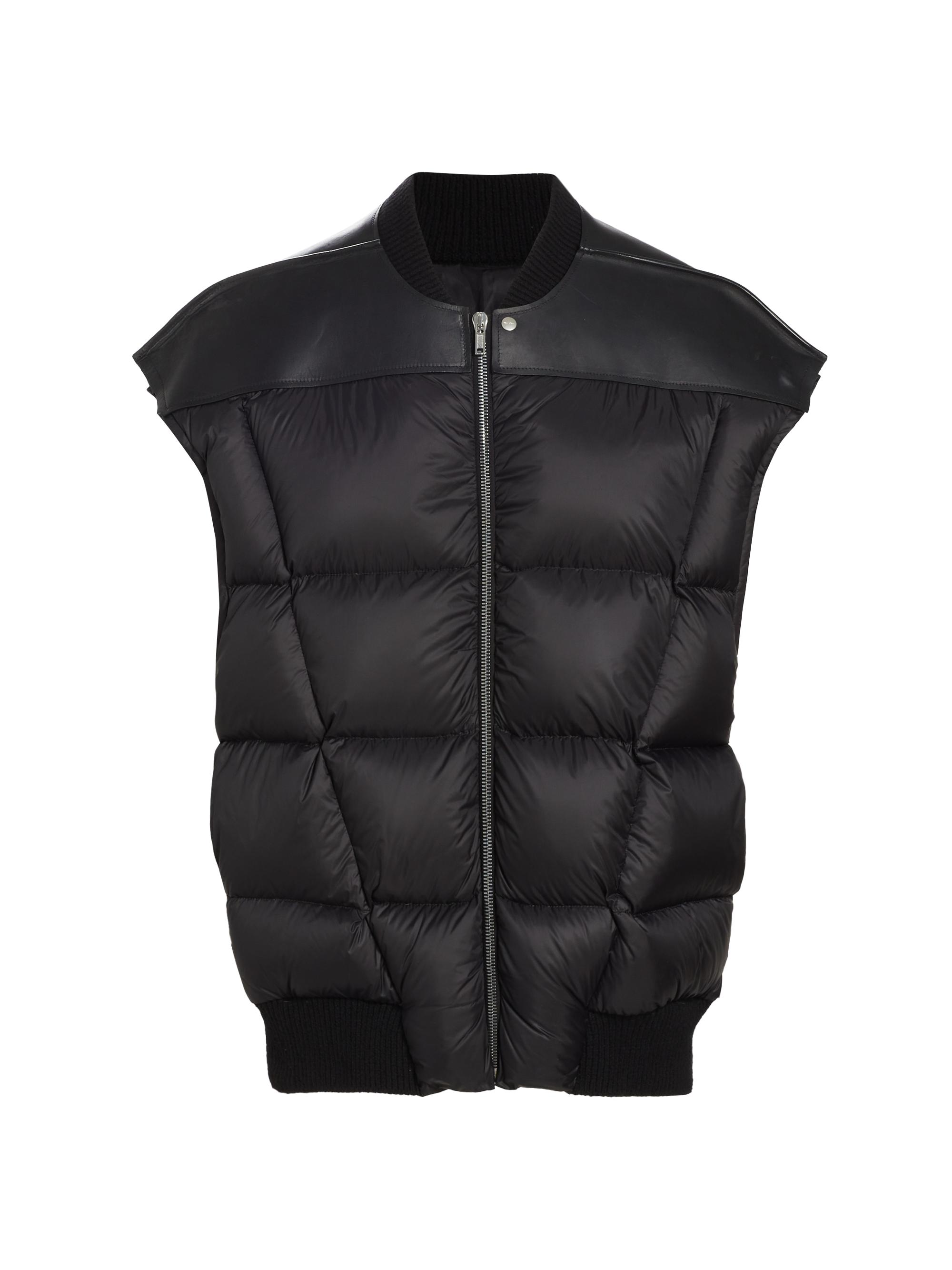 Rick Owens Jumbo Flight Leather-Trimmed Puffer Vest Saks Fifth