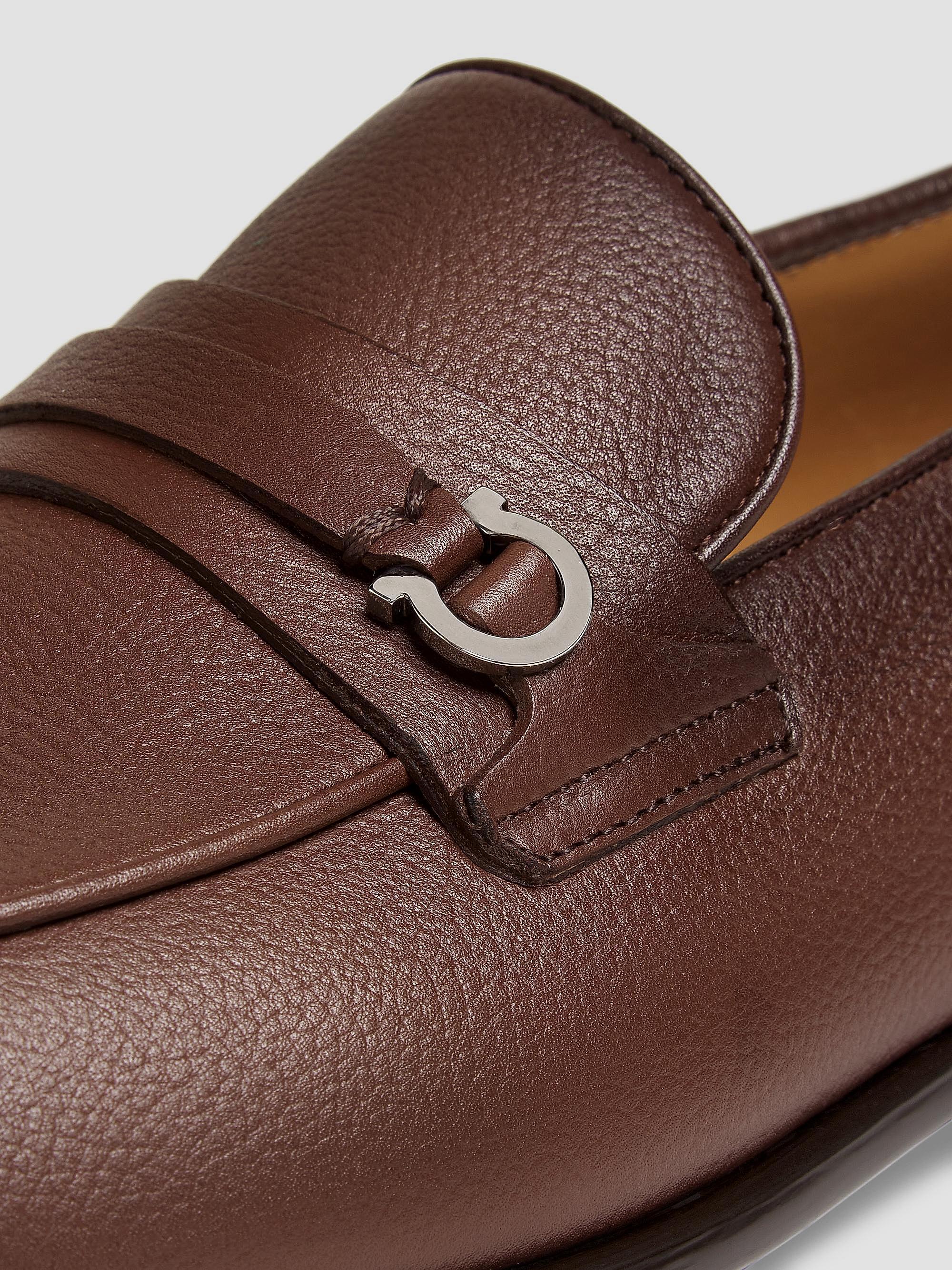 FERRAGAMO Desio Leather Gancio Penny Loafers | Saks Fifth Avenue display picture 2