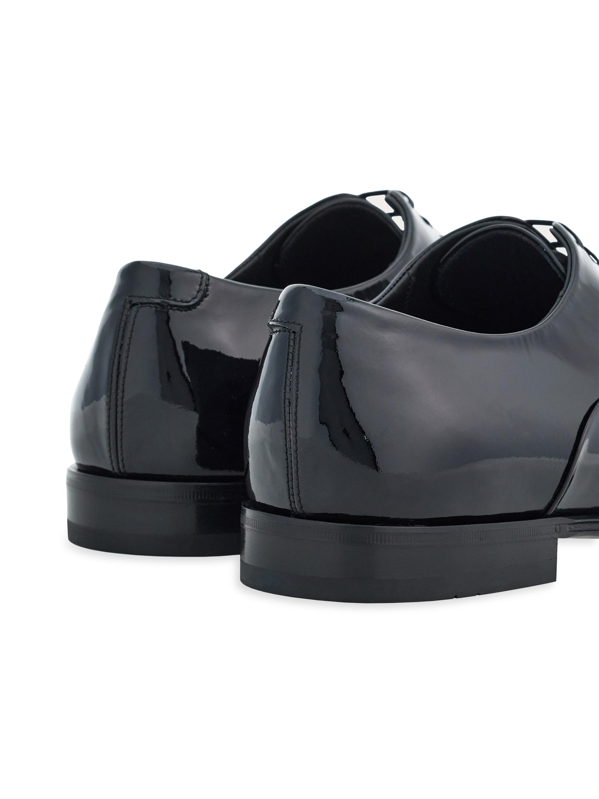 FERRAGAMO Denzel Patent Leather Dress Shoes | Saks Fifth Avenue