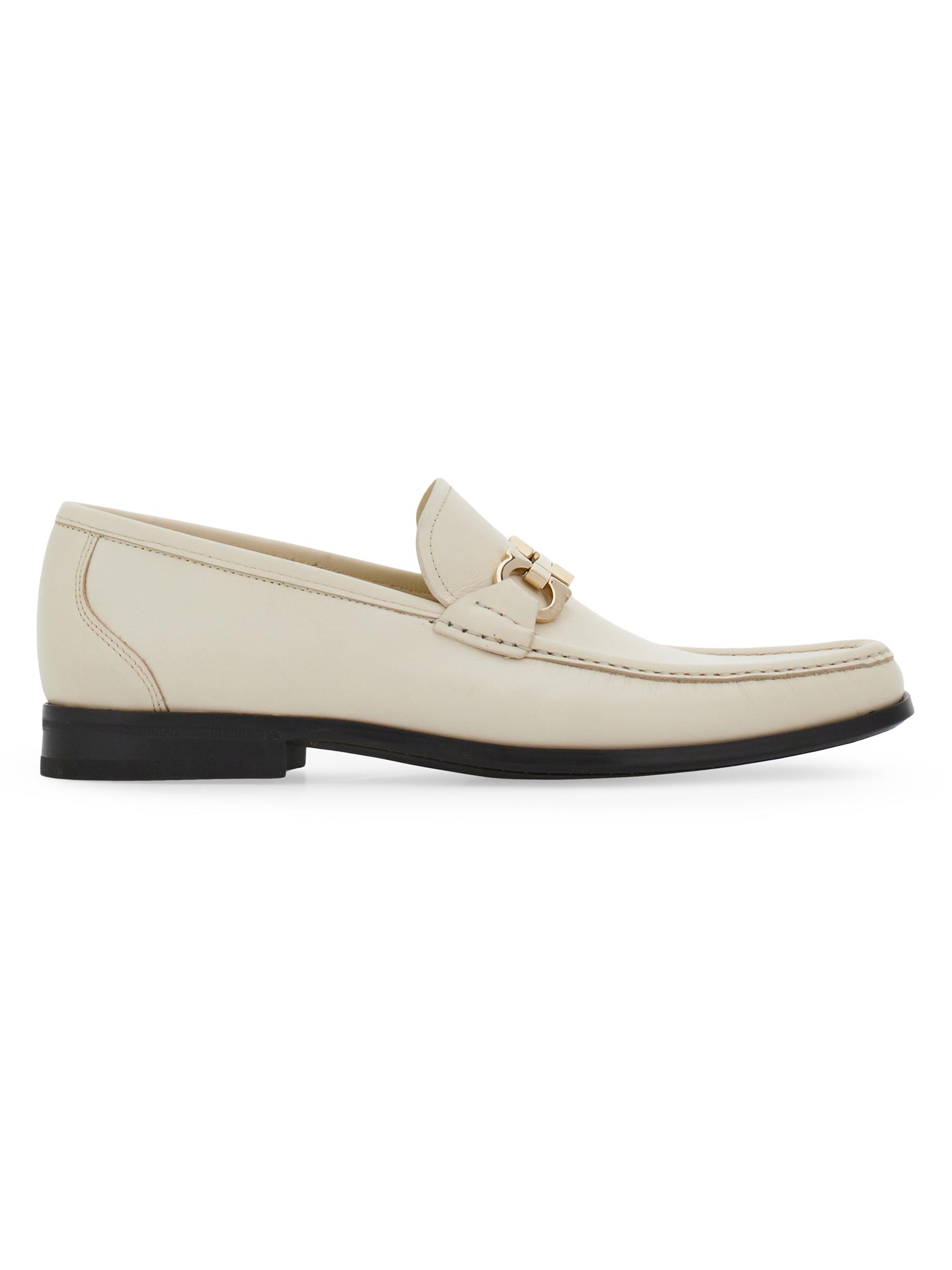 FERRAGAMO Men's Grandioso2 Leather Loafers - Mascarpone