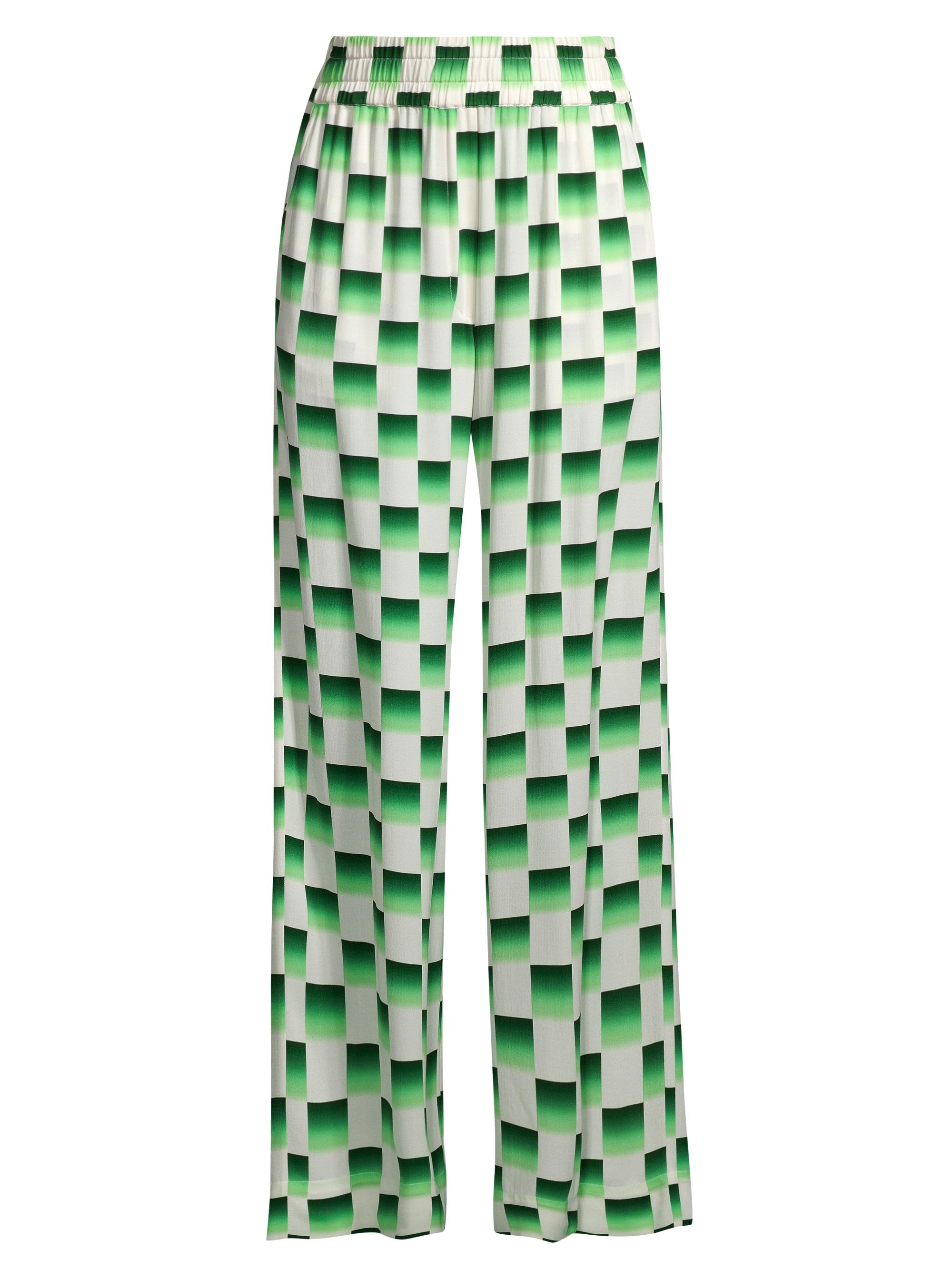 Ginger & Smart Women's Odyssey Checkered Silk Pants