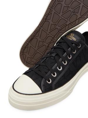 Valentino Garavani Beige Toile Iconographe Totaloop Sneakers