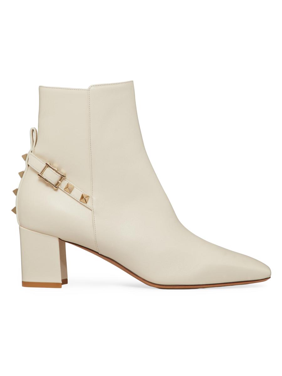 VALENTINO カラウァニスタッスアンクルフツ 5W2S0HY8AWE 0NO Valentino Garavani Patent Rockstud Ballet Flats | Saks Fifth
