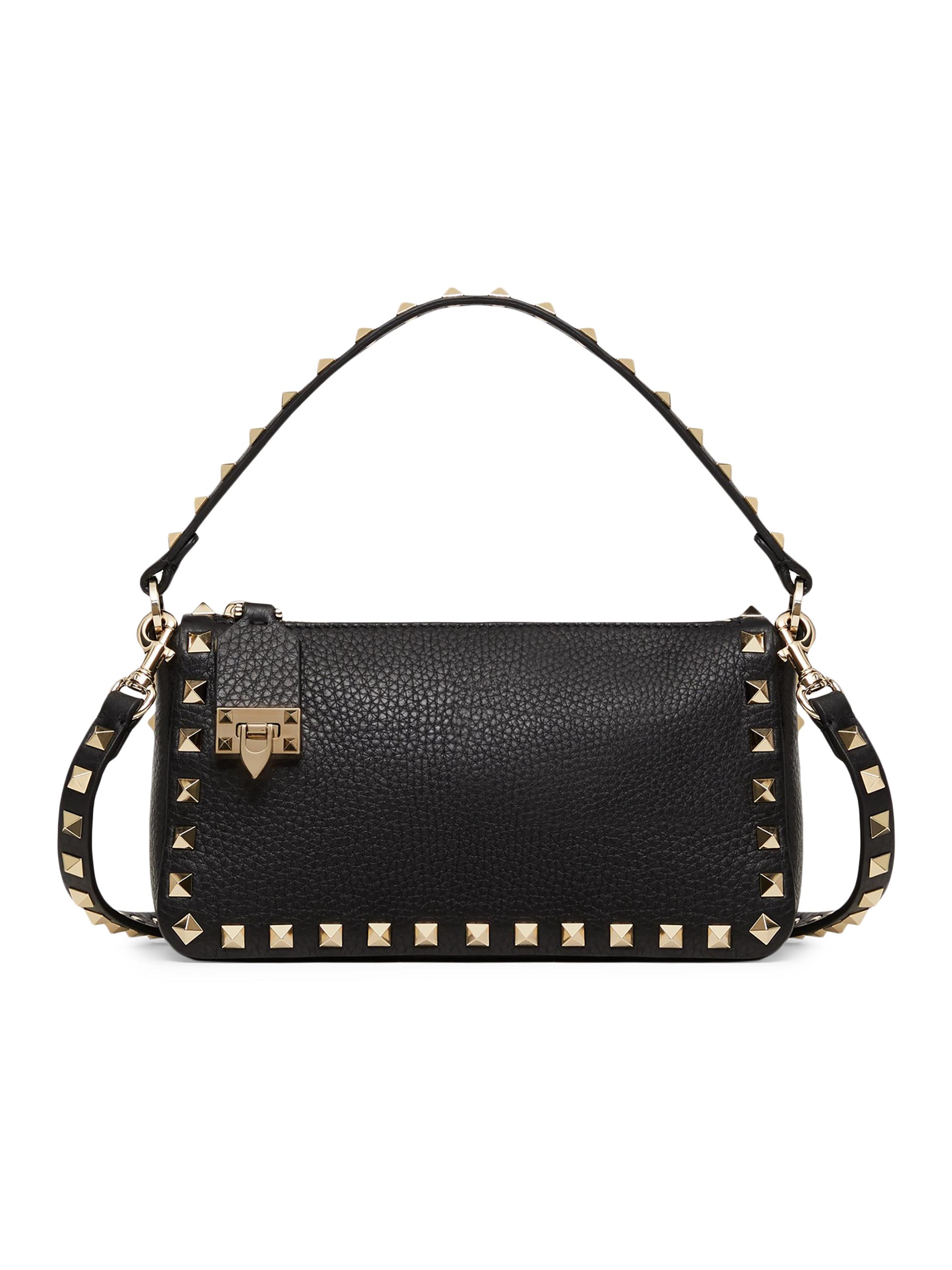 Valentino Garavani Small Rockstud Grainy Calfskin Crossbody Bag