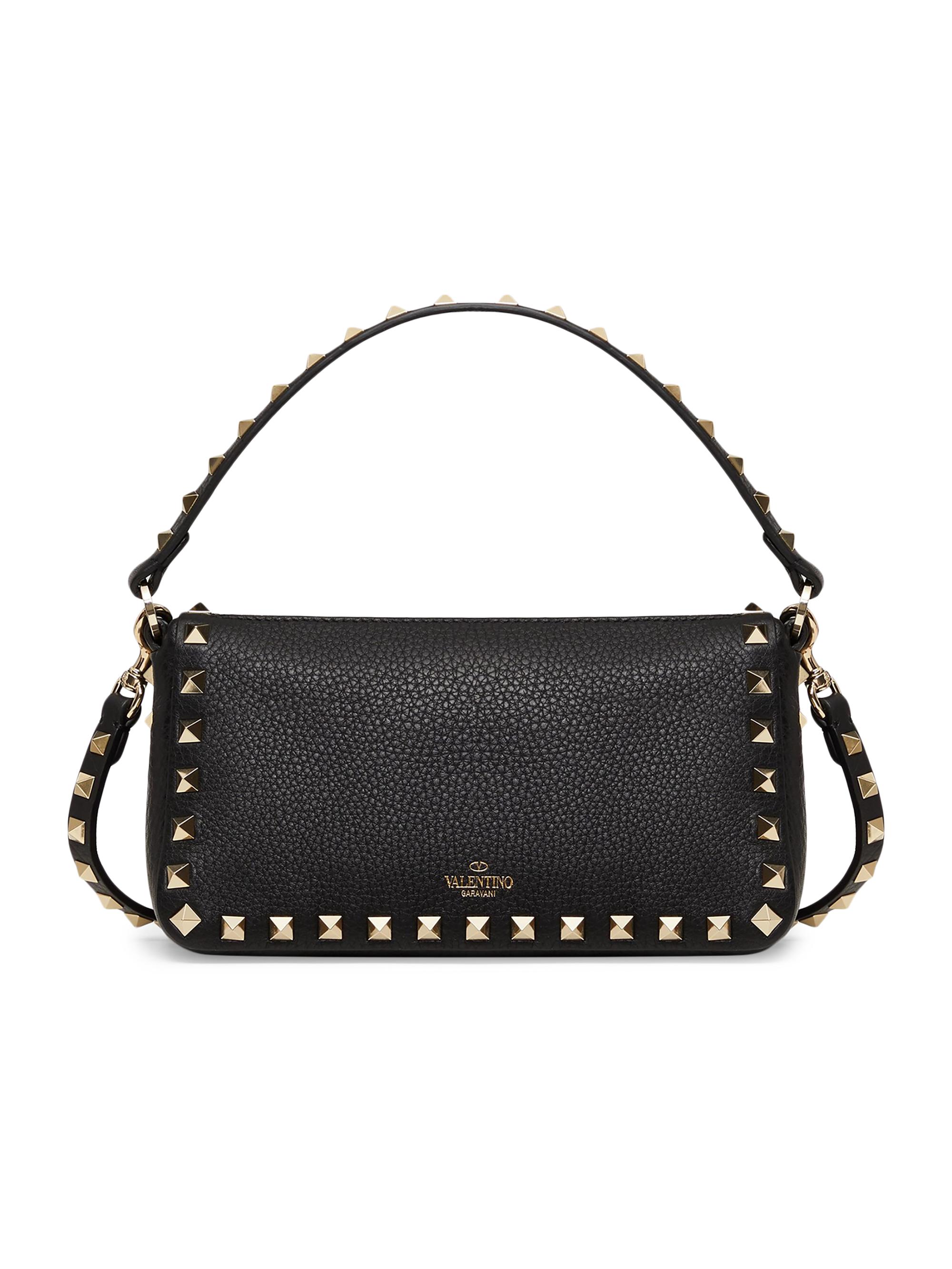 Valentino Garavani Small Rockstud Grainy Calfskin Crossbody Bag