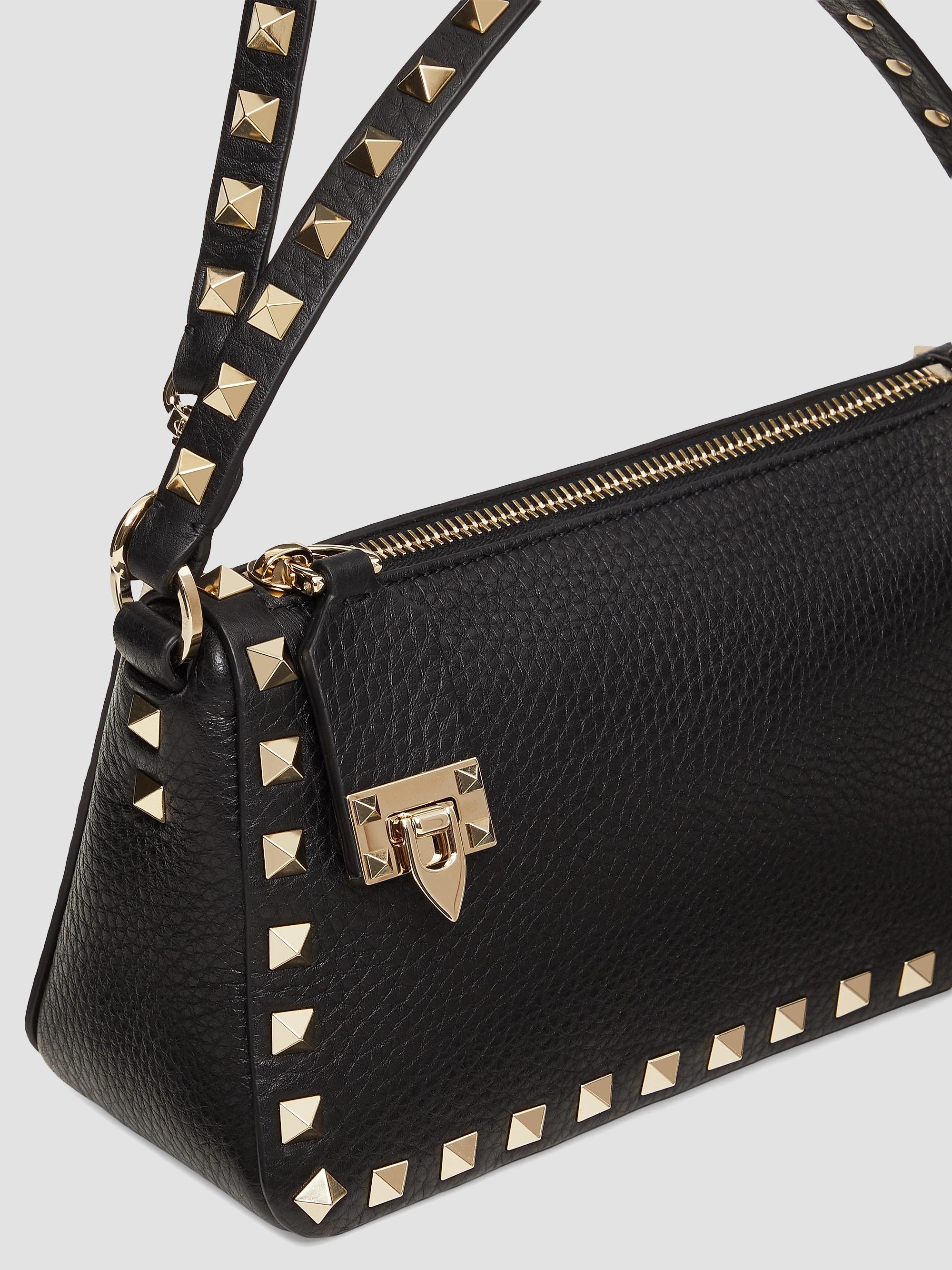 Valentino Garavani Small Rockstud Grainy Calfskin Crossbody