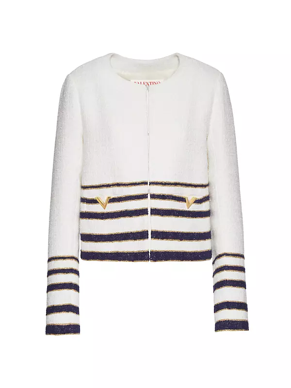 Shop Valentino Garavani Mariniere Tweed Jacket | Saks Fifth Avenue