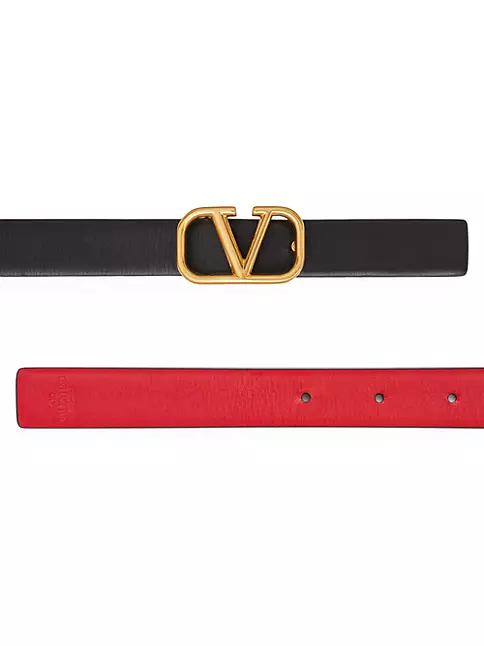 20mm vlogo reversible leather belt - Valentino Garavani - Women |  Luisaviaroma