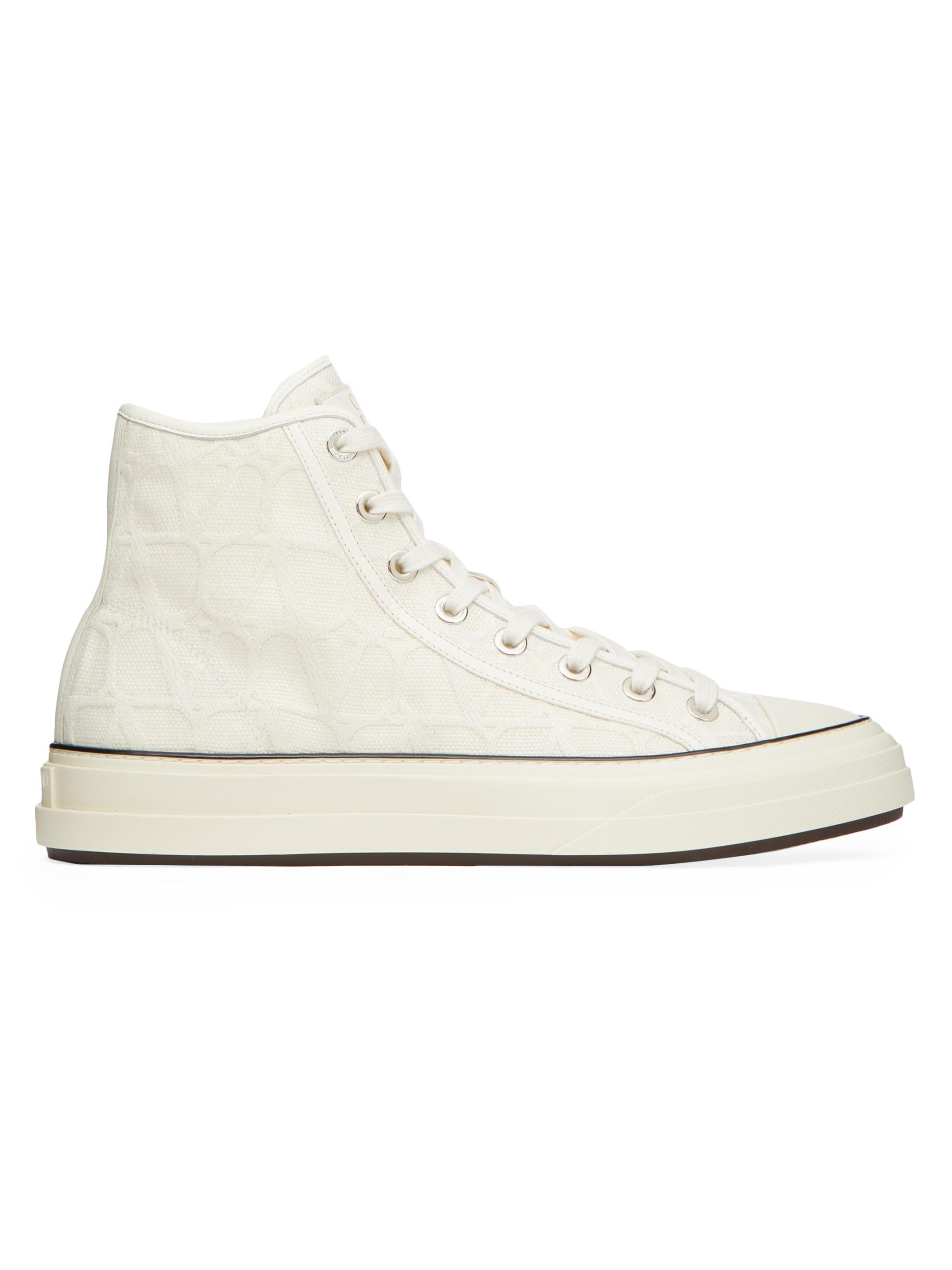 Valentino Garavani Men's Toile Iconographe Totaloop High-top Sneakers -