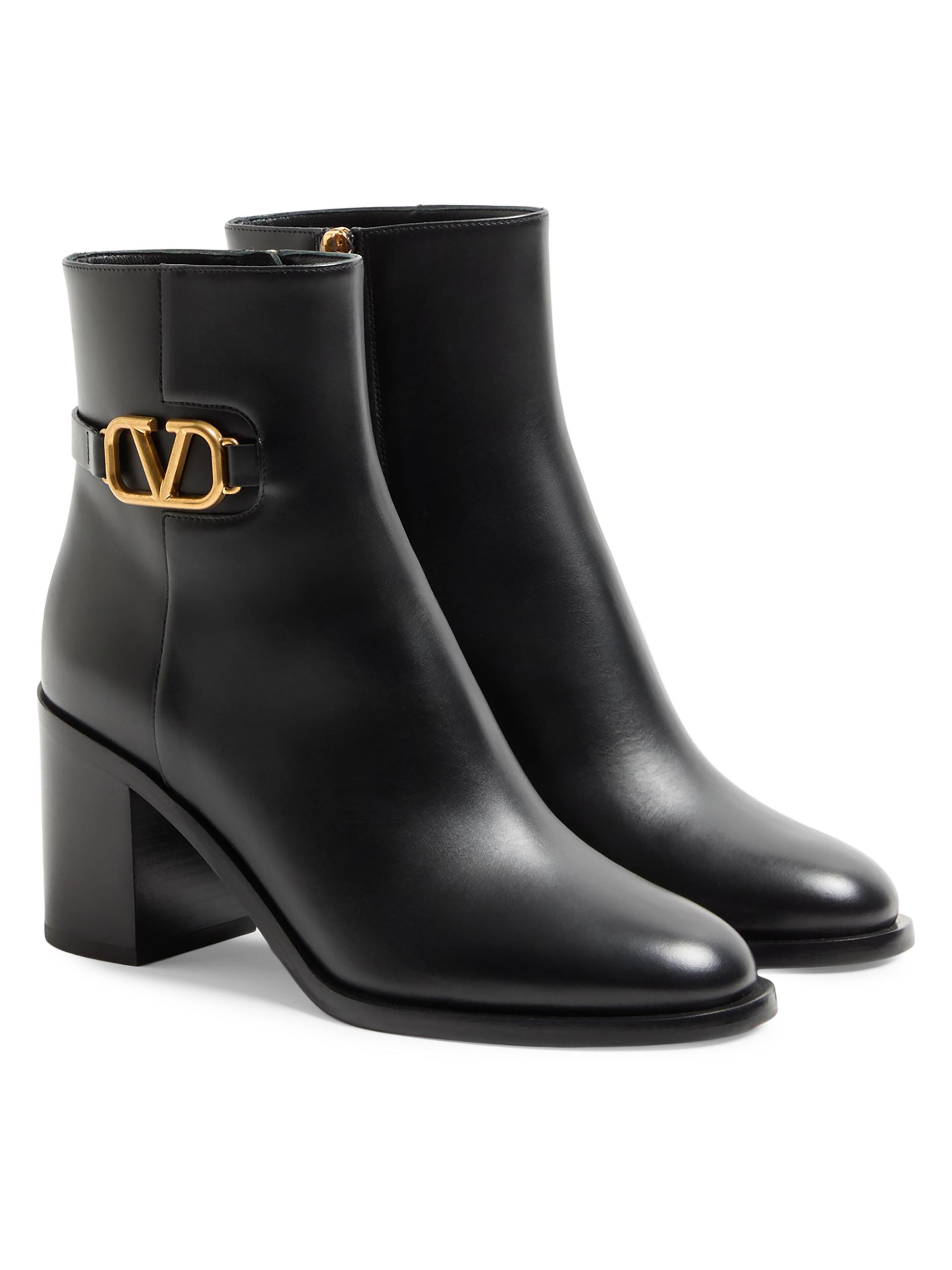 Valentino Garavani Vlogo Signature Calfskin Ankle Boots | Saks
