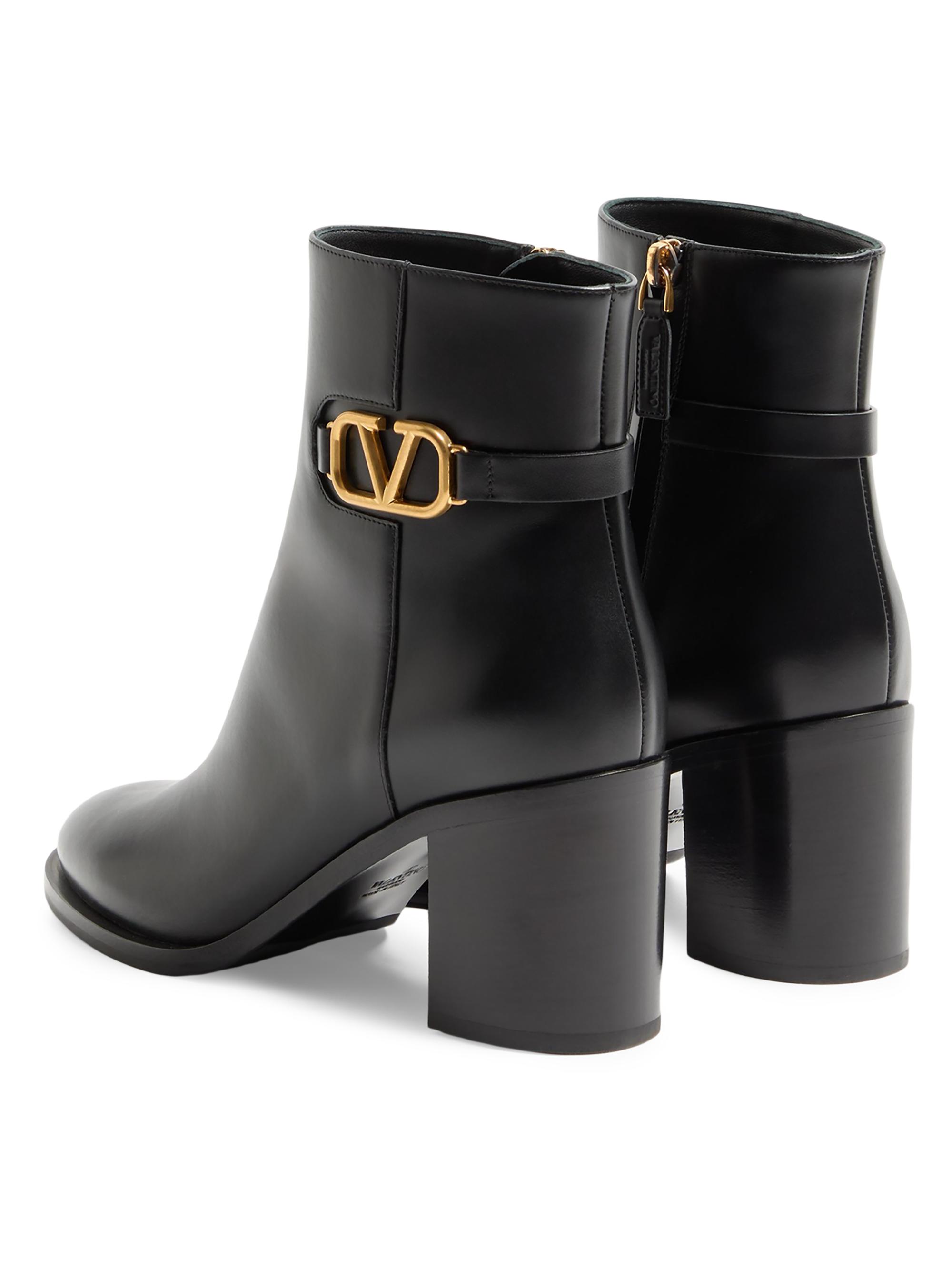 Valentino Garavani VLogo Signature Calfskin Ankle Boots | Saks