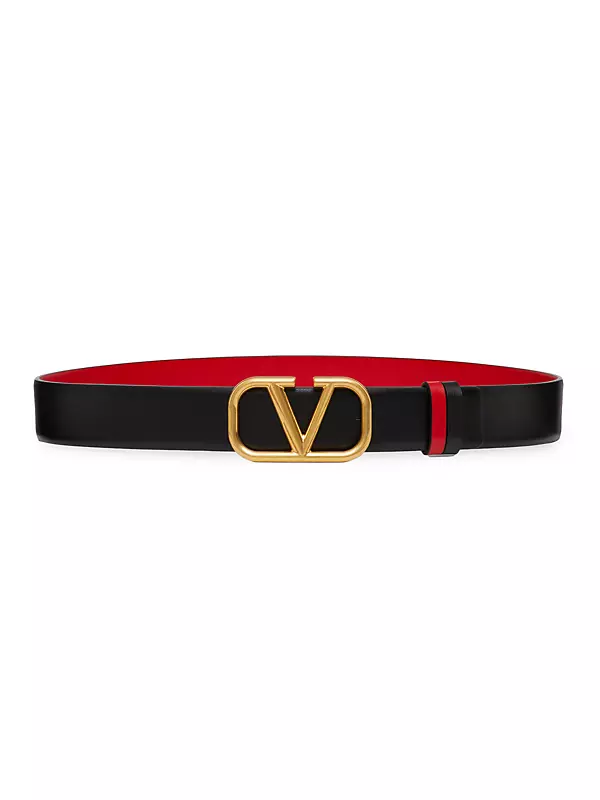 Vlogo Signature Valentino Garavani Belt In Shiny Calfskin