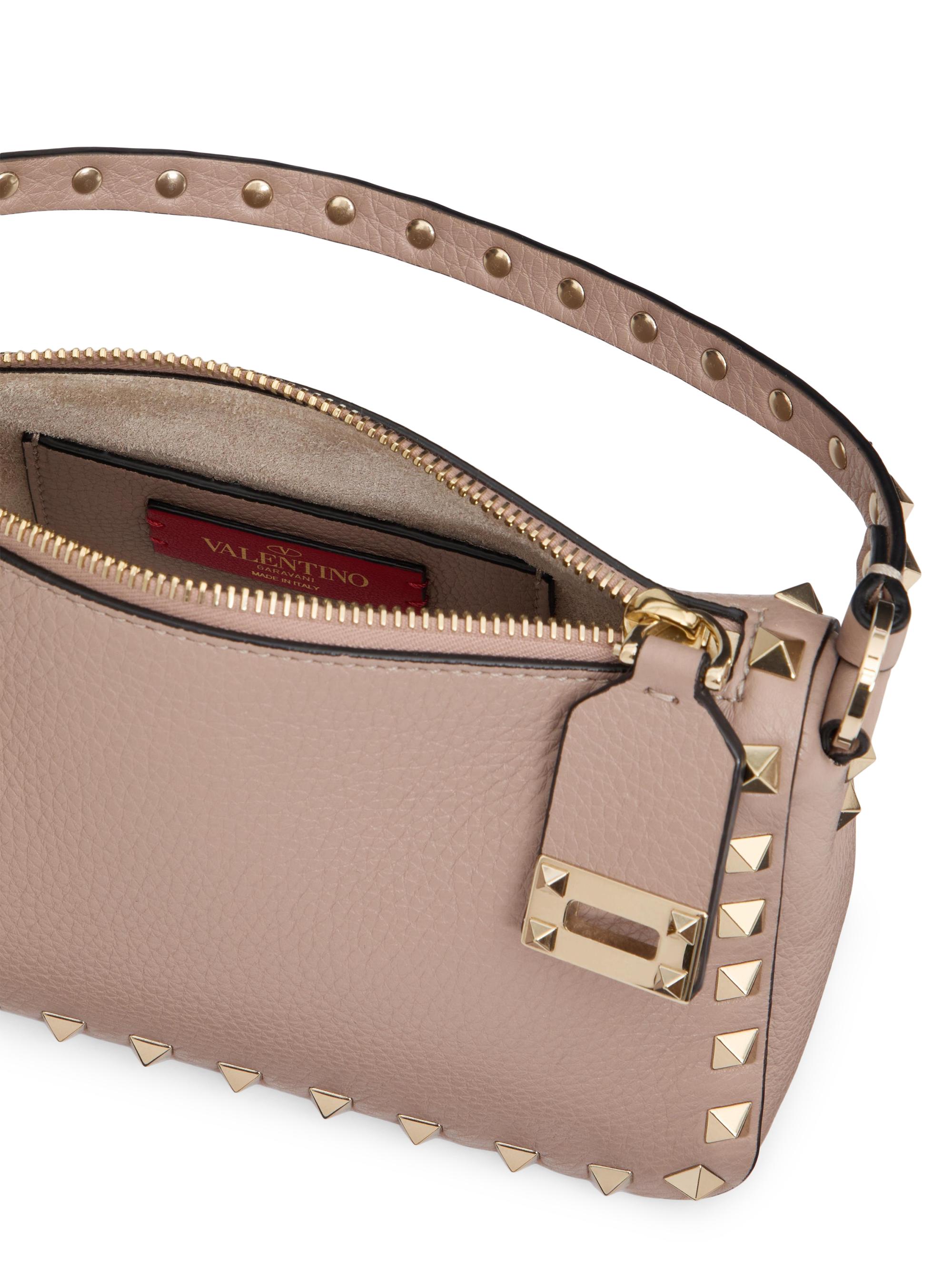 Valentino Garavani Small Rockstud Grainy Calfskin Crossbody Bag