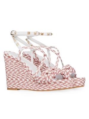 Rockstud Torchon wedge espadrilles