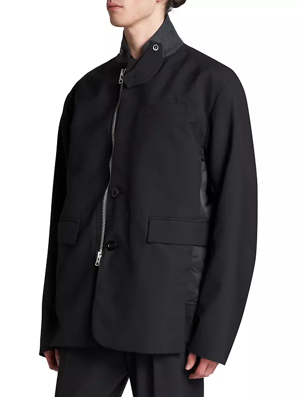 Shop Sacai Suiting x Nylon Twill Jacket | Saks Fifth Avenue