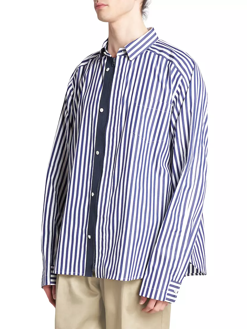 Shop Sacai Thomas Mason Cotton Poplin Shirt | Saks Fifth Avenue
