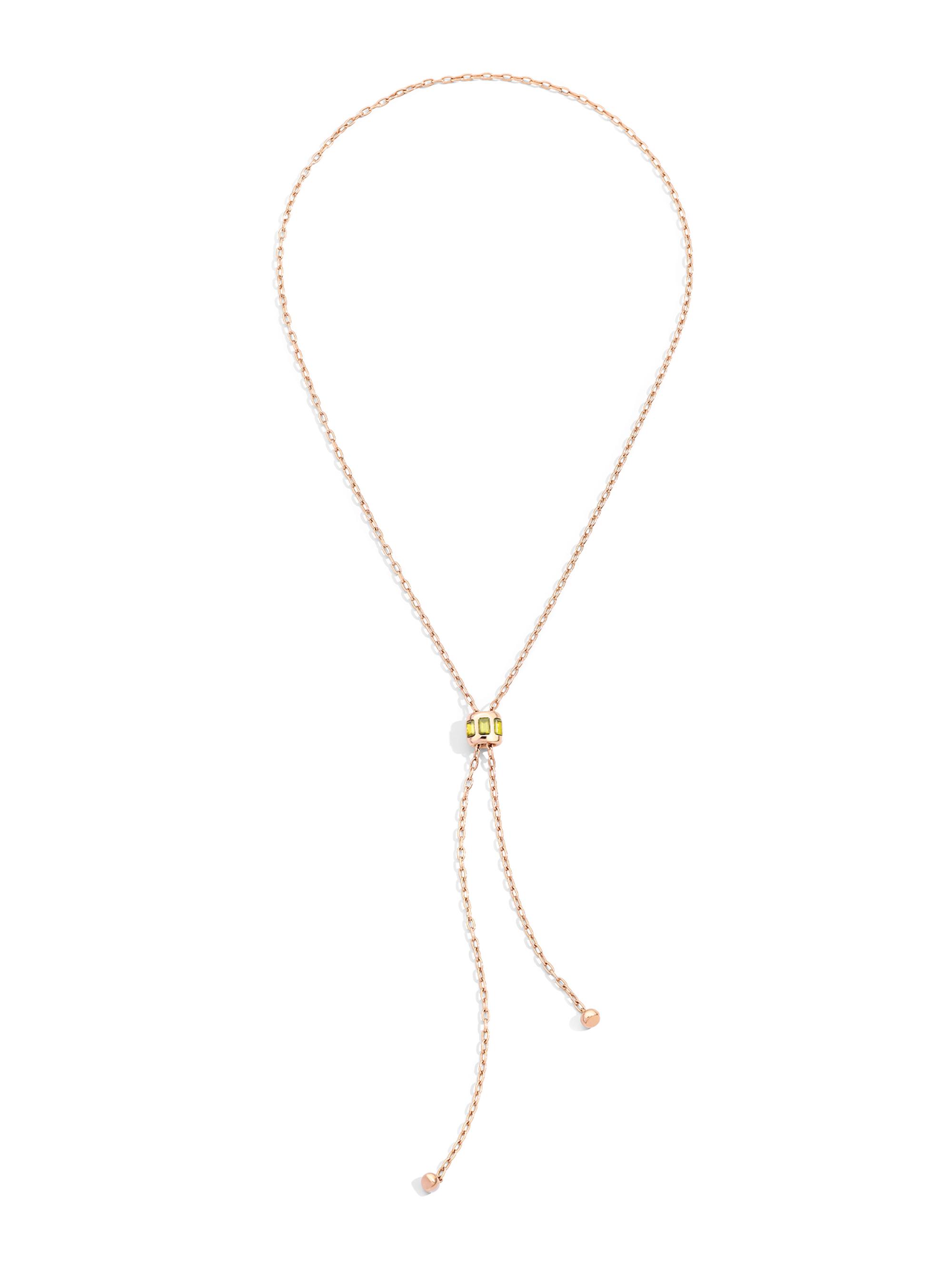 Pomellato Women's Iconica 18K Rose Gold & Peridot Lariat Necklace - Rose Gold