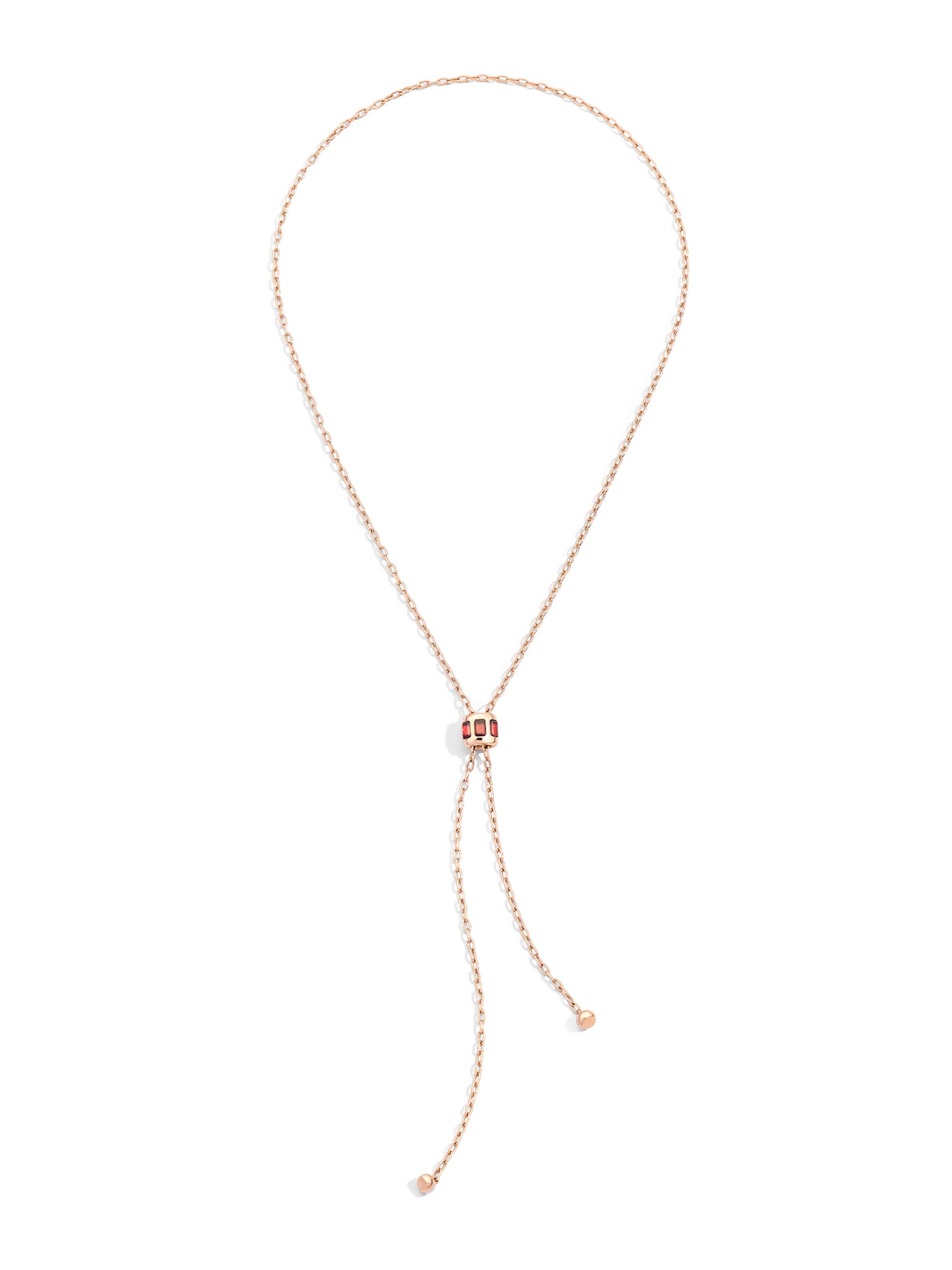 Pomellato Women's Iconica 18K Rose Gold & Garnet Lariat Necklace - Rose Gold