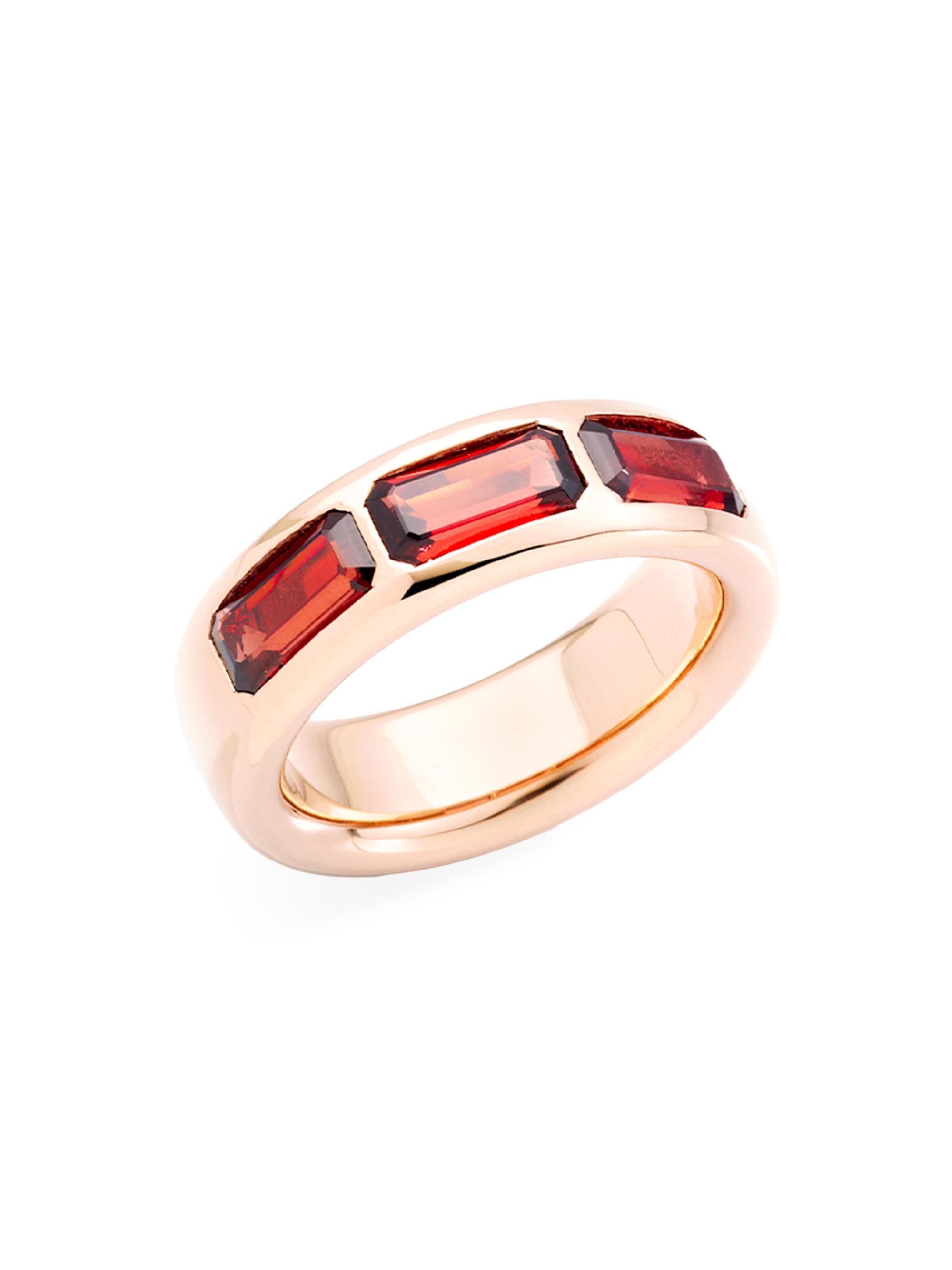 Pomellato Women's Iconica 18K Rose Gold & Garnet Ring - Rose Gold