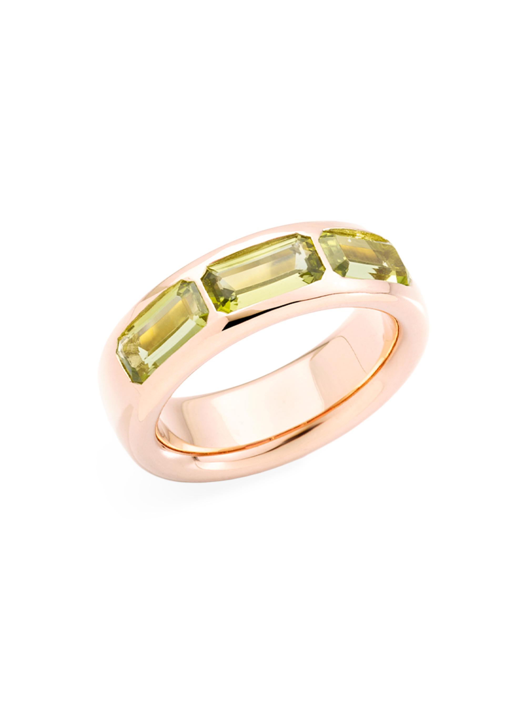 Pomellato Women's Iconica 18K Rose Gold & Peridot Ring - Rose Gold
