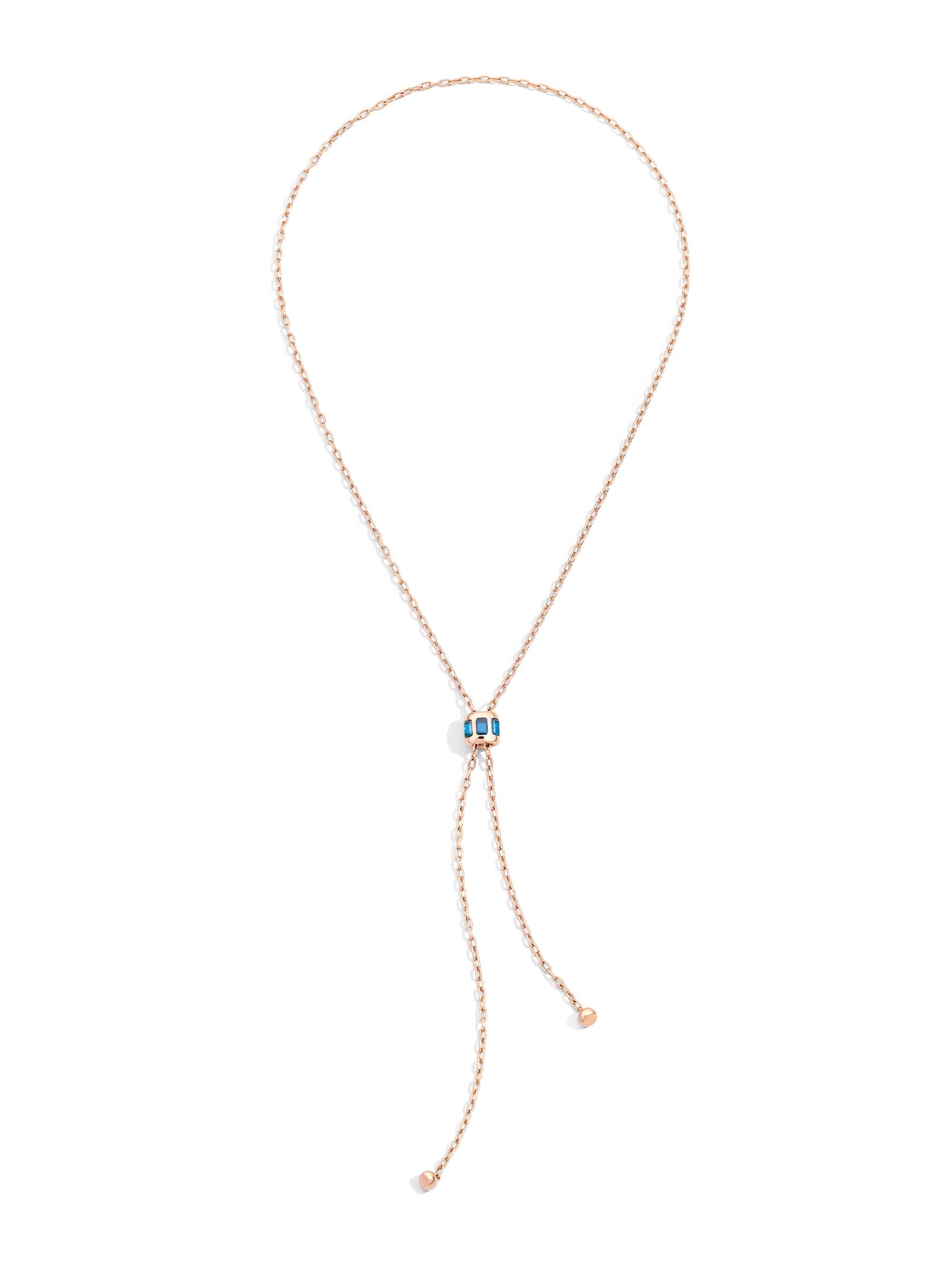 Pomellato Women's Iconica 18K Rose Gold & London Blue Topaz Lariat Necklace - Rose Gold