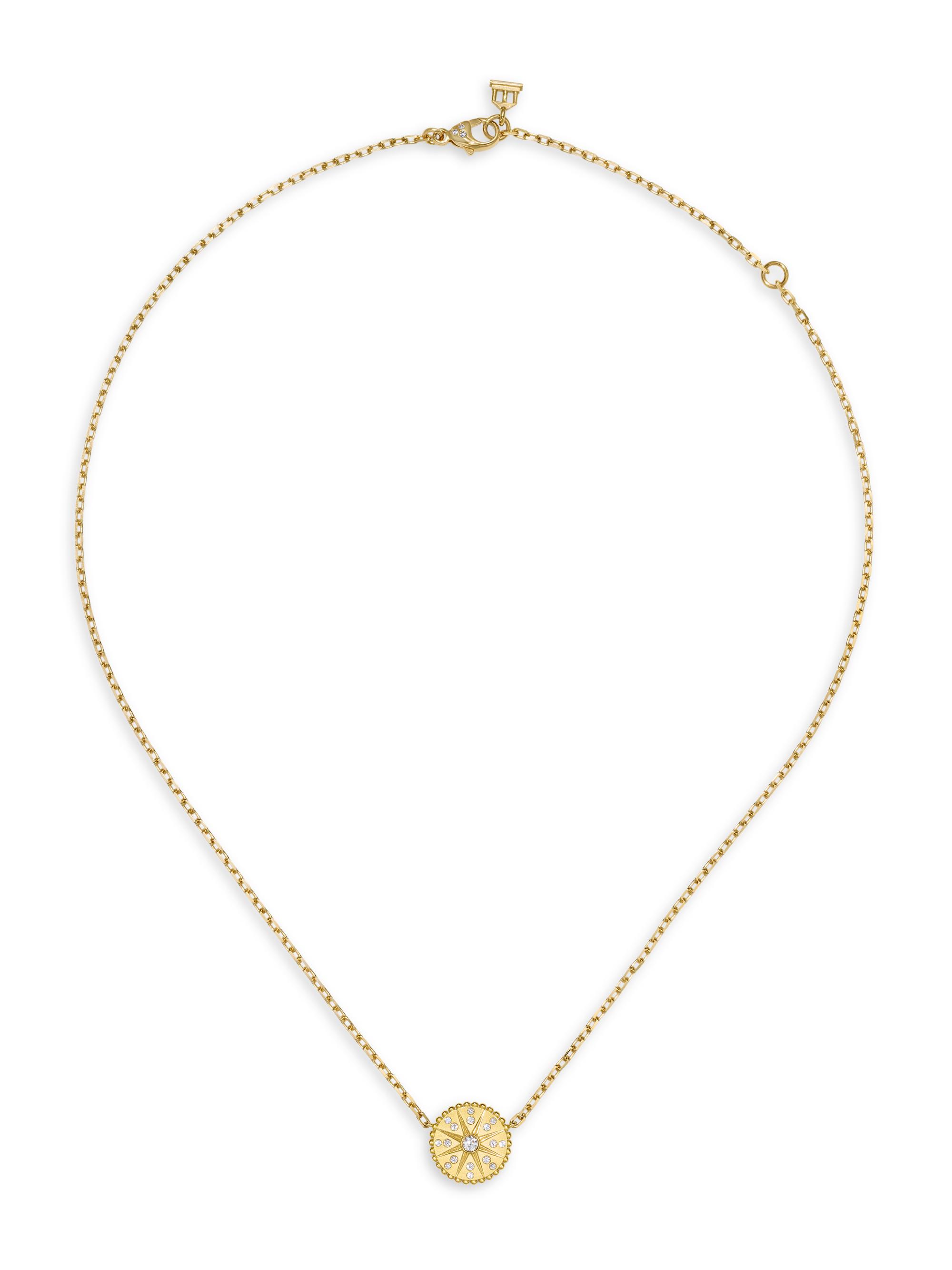 Temple St. Clair Women's Celestial Orbit 18K Yellow Gold & 0.2 TCW Diamond Star Pendant Necklace - Yellow Gold