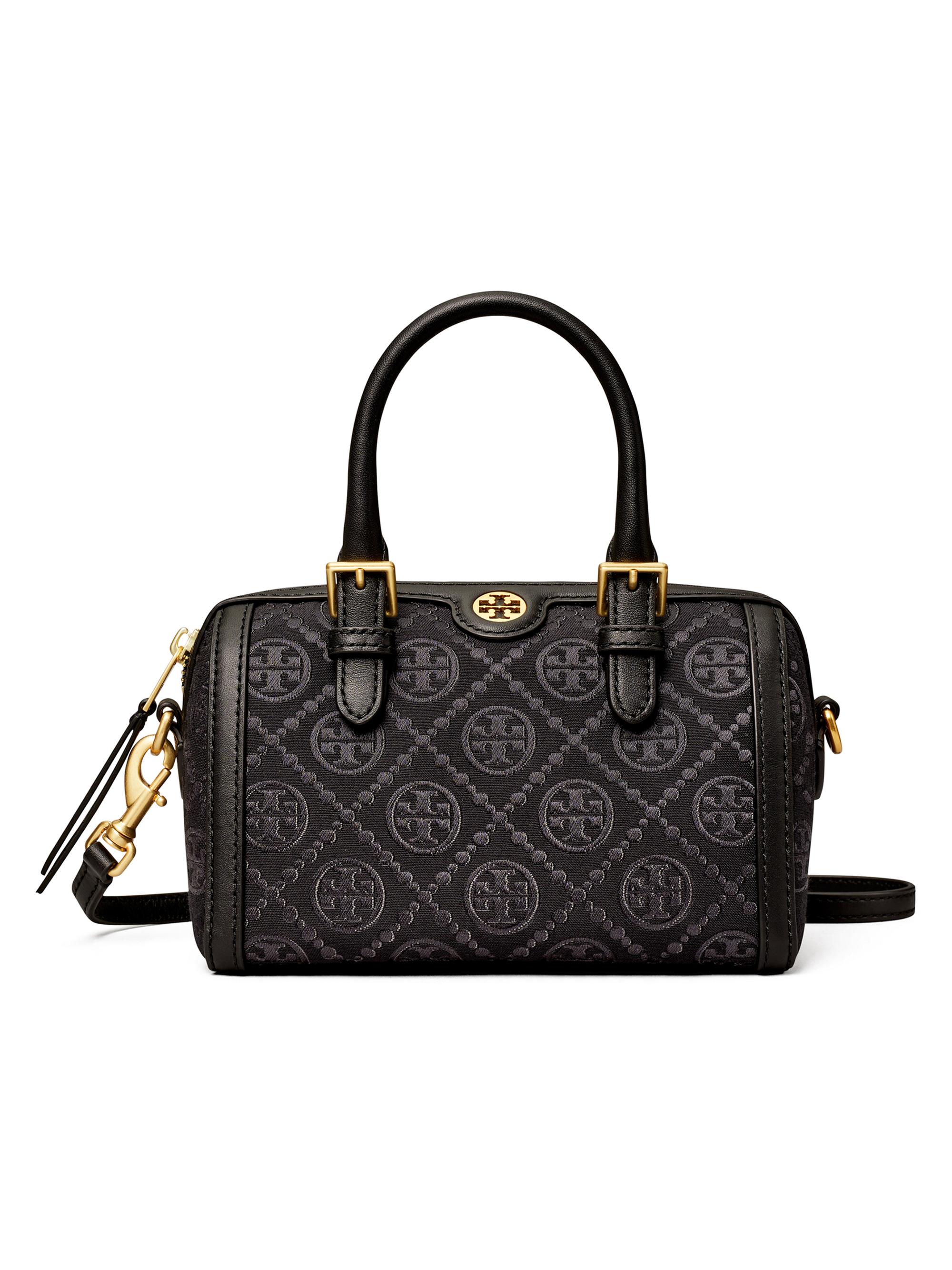 Tory Burch Women's Petite T Monogram Barrel Bag - Black