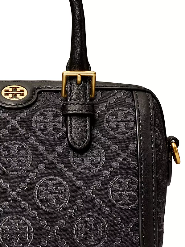 Tory Burch Monogram Jacquard Mini Barrel, Luxury, Bags & Wallets
