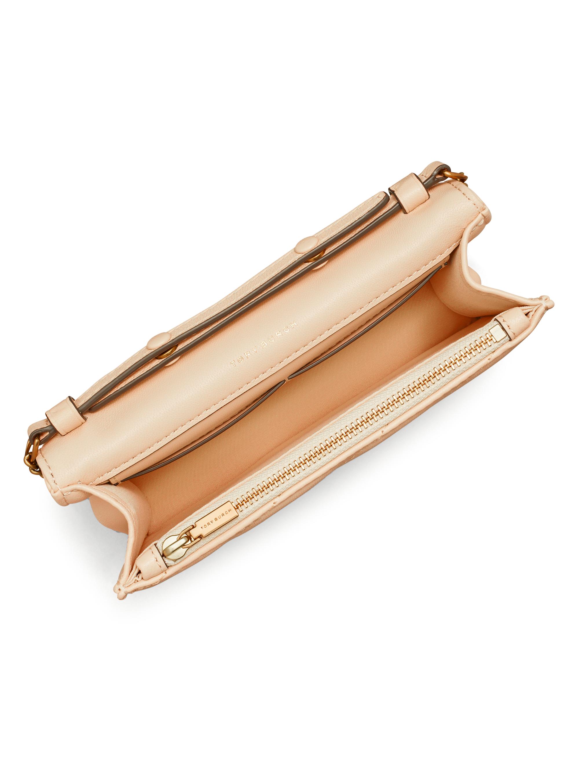 Tory Burch Mini Kira Chevron Leather Top Handle Bag | Saks Fifth