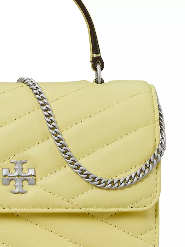 Kira Chevron Powder Coated Chain Wallet: Women's Designer Mini Bags