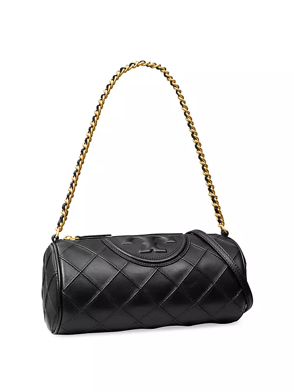 Tory Burch Fleming Barrel Quilted Chain Shoulder Bag