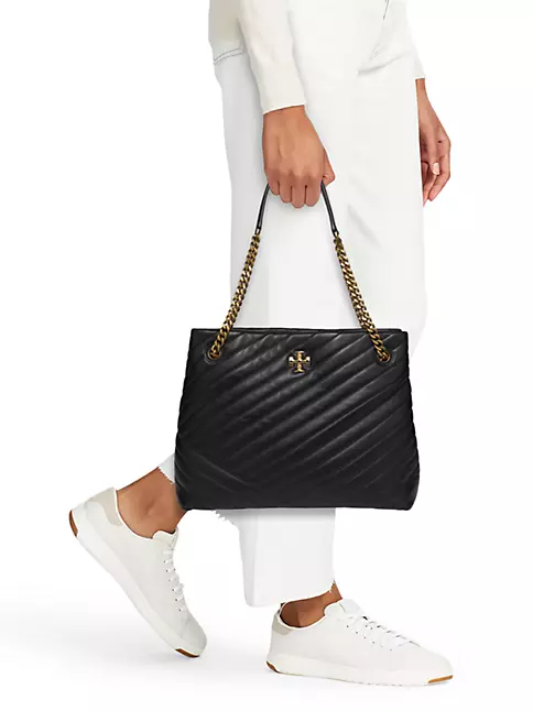 Tory Burch Kira Chevron-Quilted Leather Tote Bag