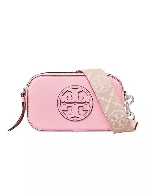 NWT!!Tory Burch Mini Miller Leather Crossbody Bag In Pink