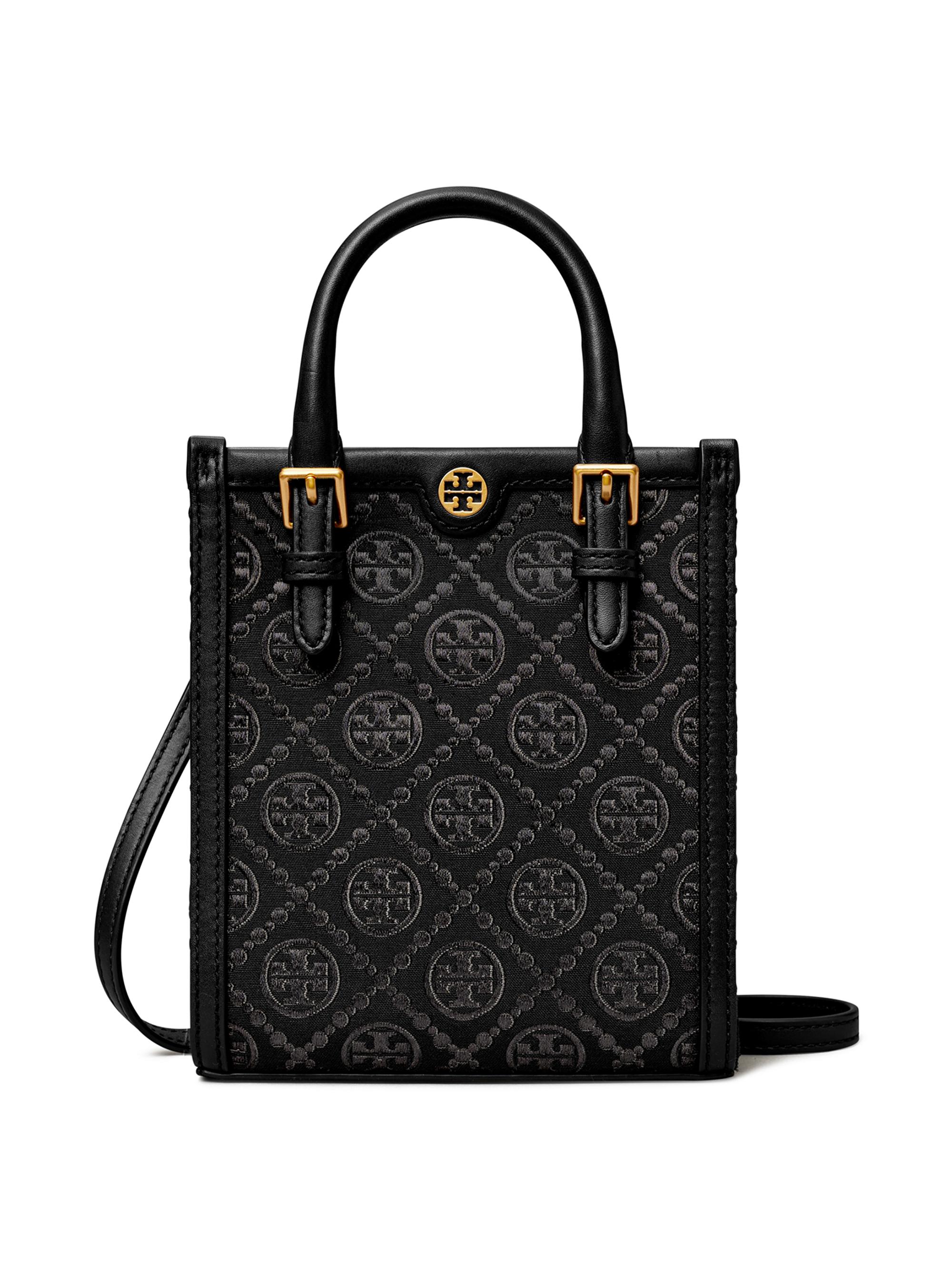 Tory Burch Women's Mini T Monogram Tote Bag - Black