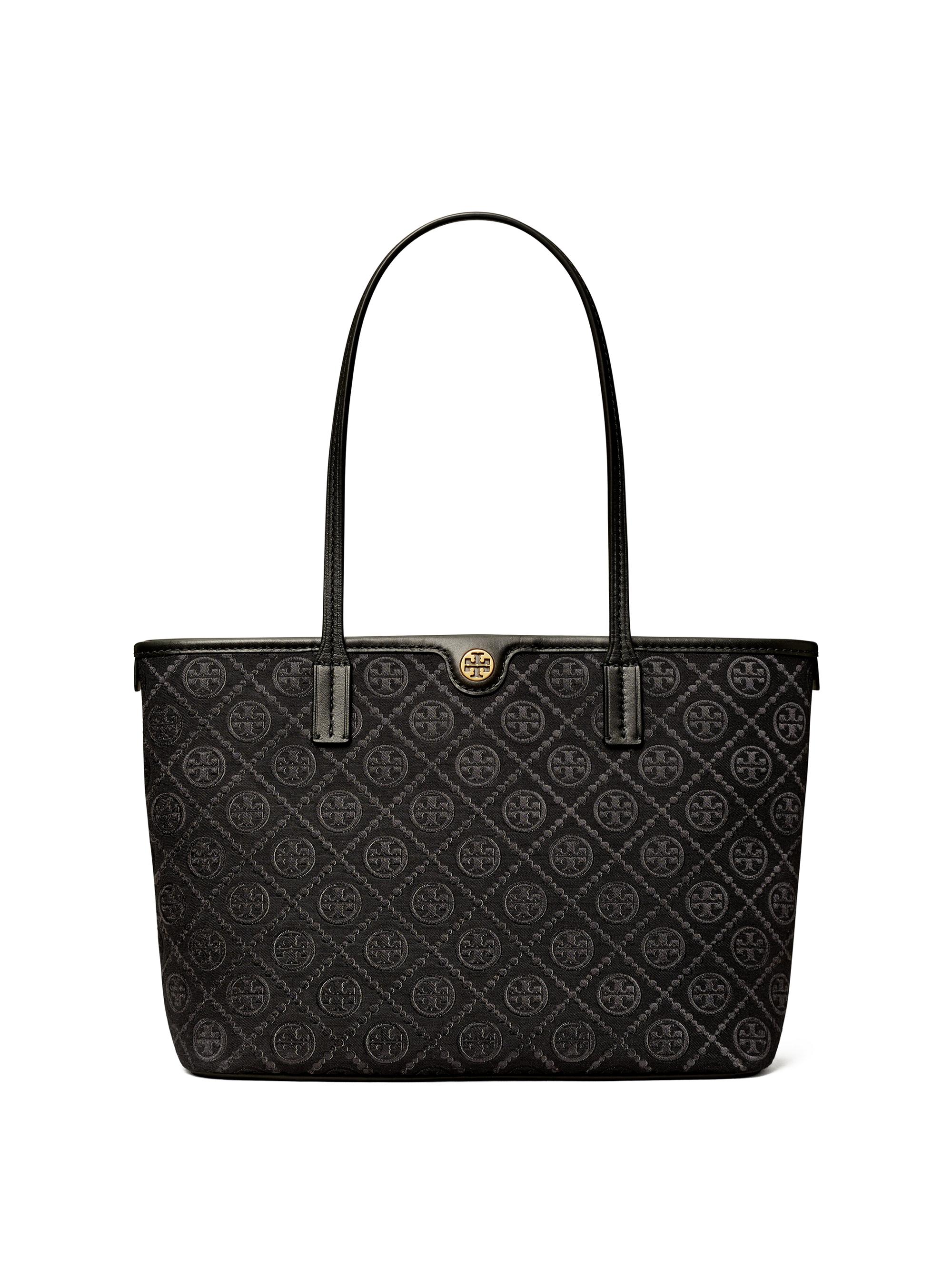 Tory Burch Women's  T Monogram Zip Tote Bag - Black