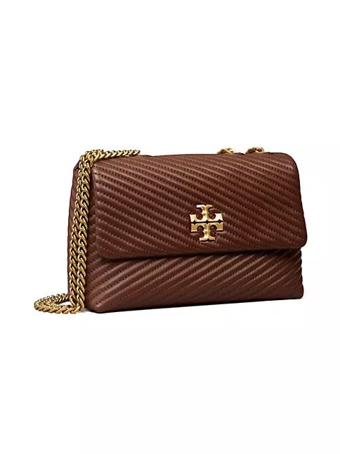 Tory Burch Small Kira Moto Quilted Suede Convertible Shoulder Bag
