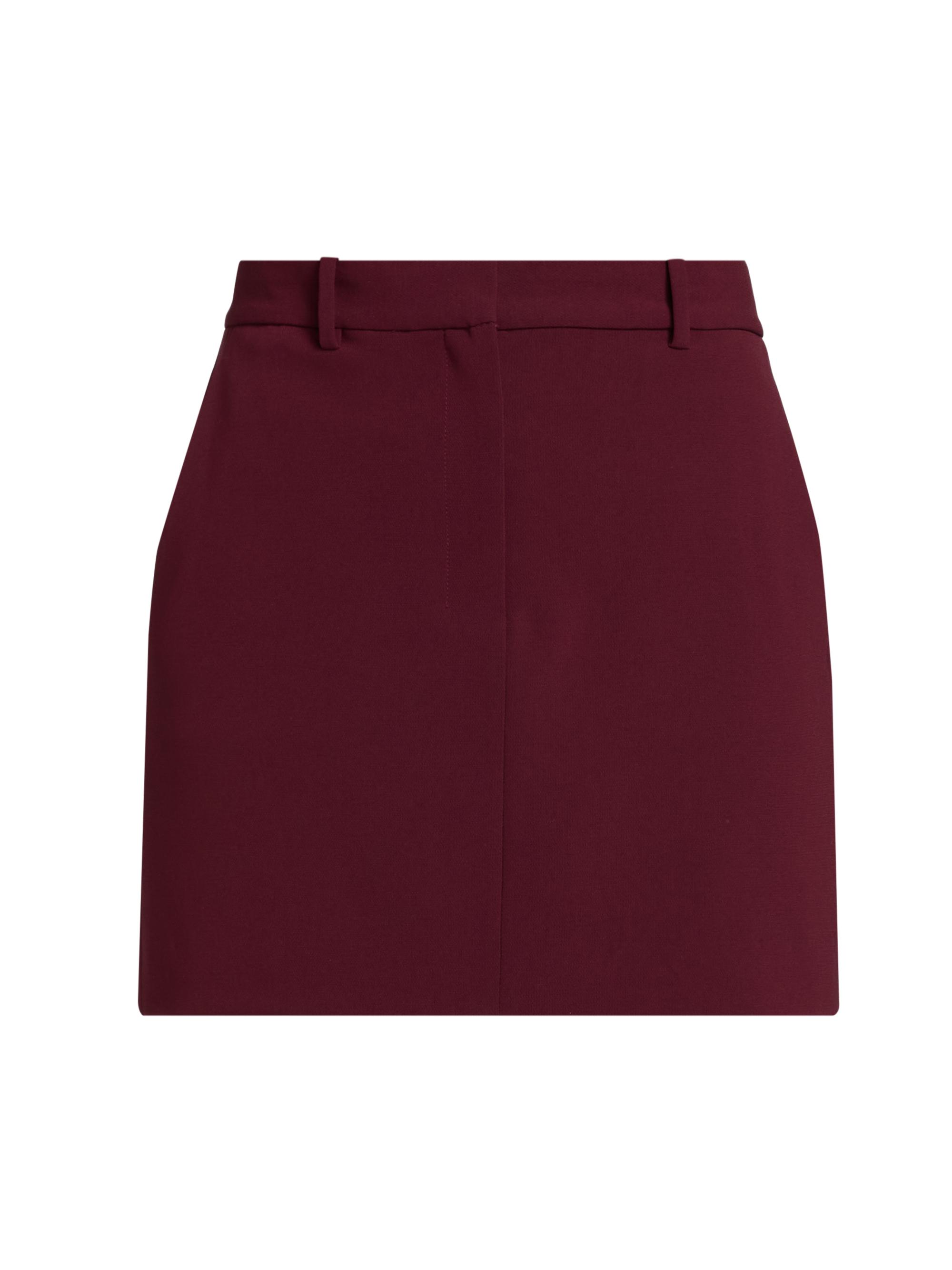 Theory Women's Trouser-Front Miniskirt - Grenache
