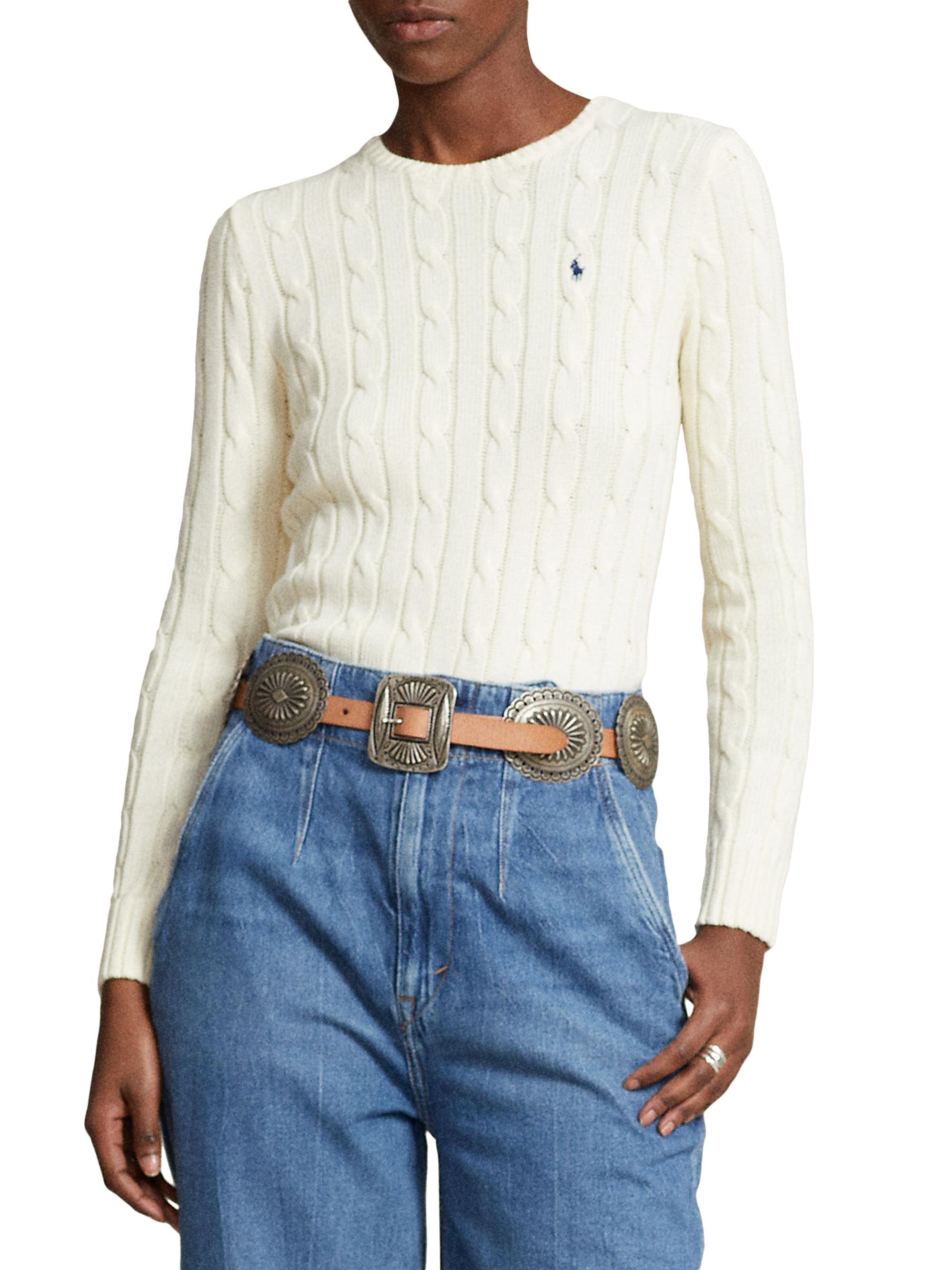 Polo Ralph Lauren Julianna Cable-Knit Pima Cotton Sweater | Saks