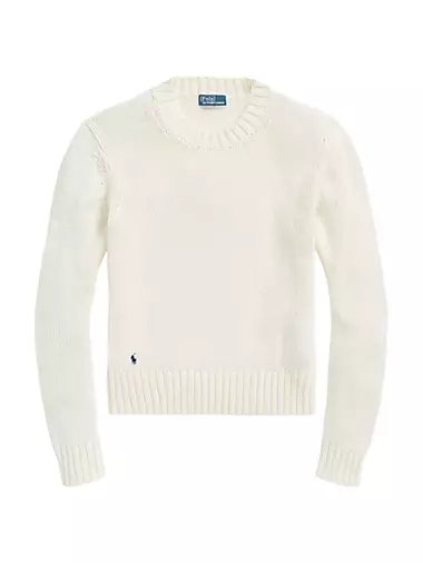 Polo Ralph Lauren Women's Sweaters V-Neck Sweater - Color: White