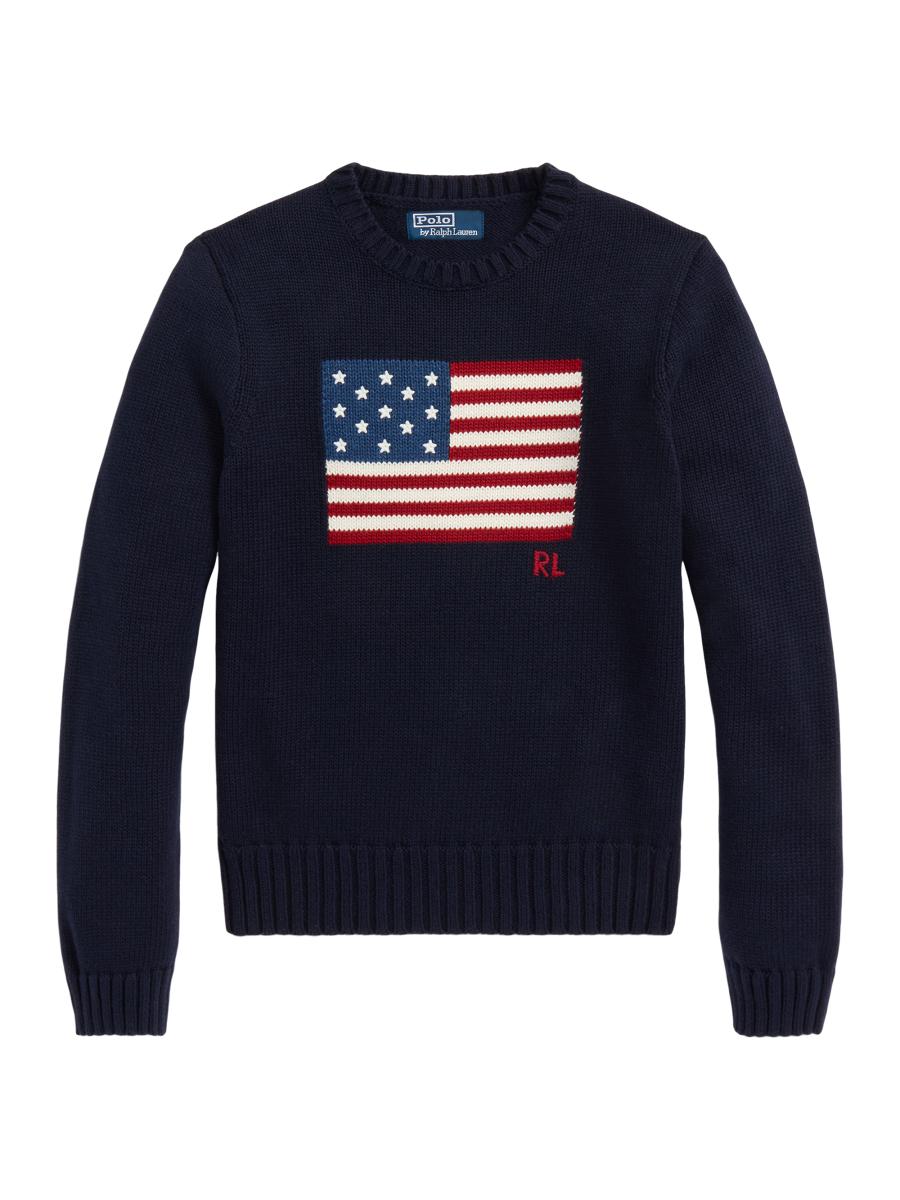 ★★POLO RALPH LAUREN★★ W Cable Knit Cotton Crew Neck Swea Cable-Knit Cotton Crewneck Sweater