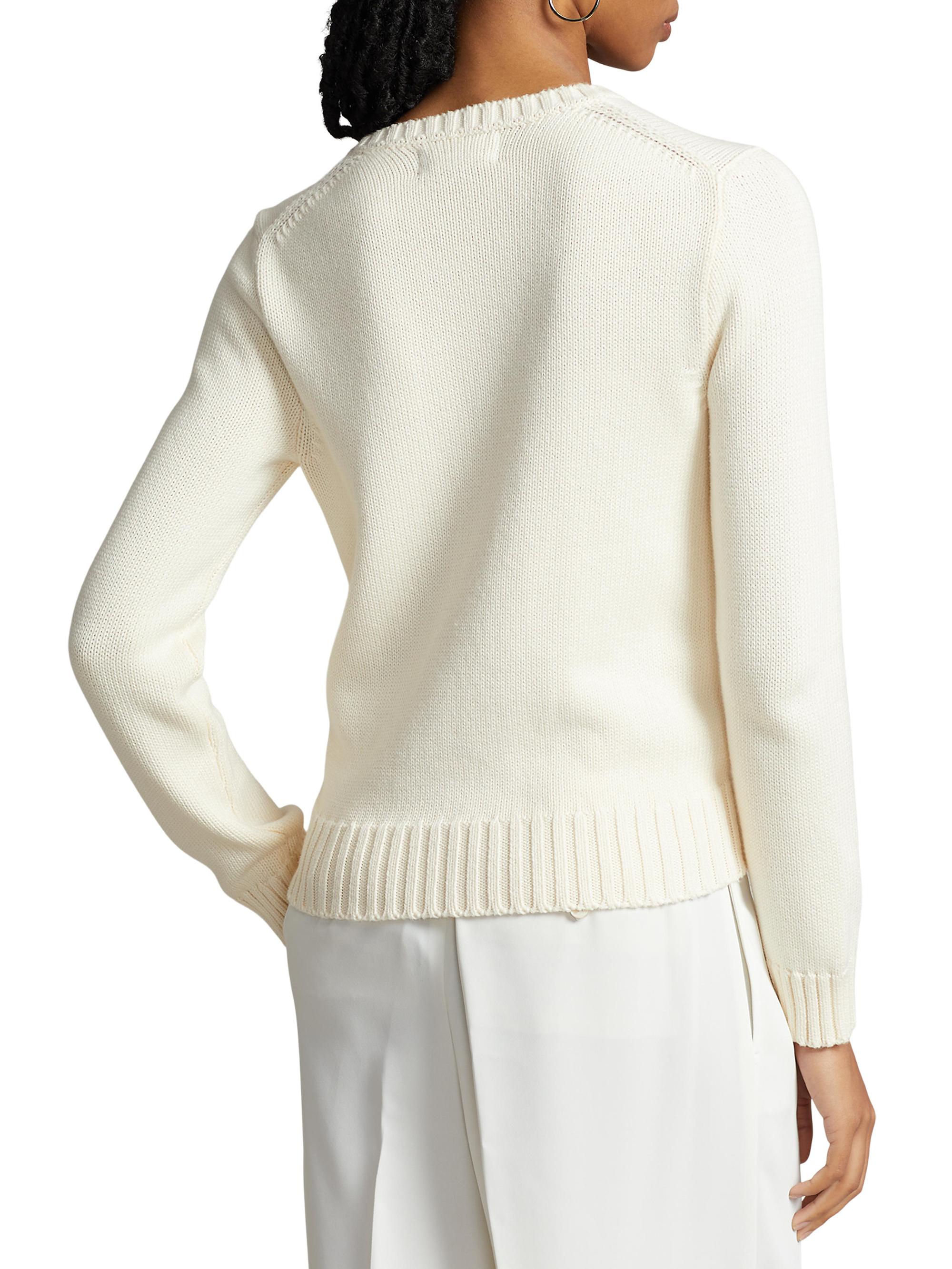 Flag Cotton Crewneck Sweater