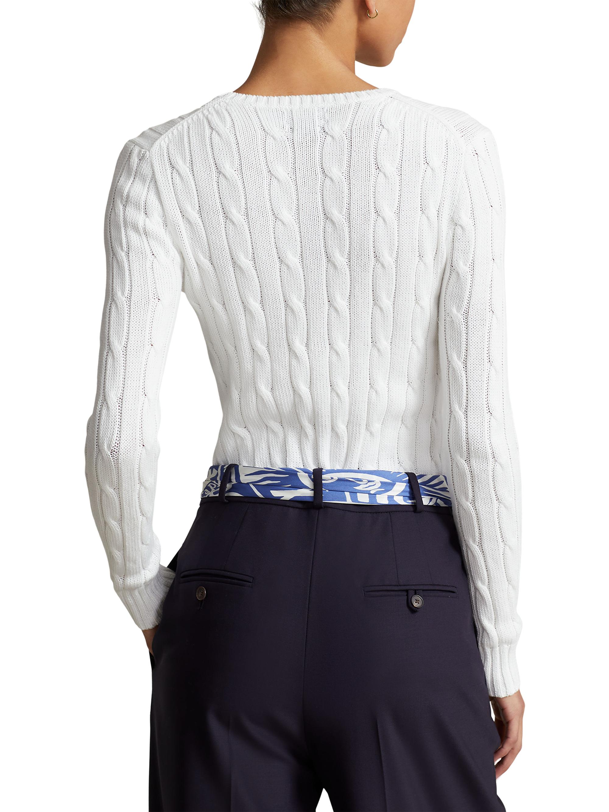 Polo Ralph Lauren Julianna Cable-Knit Pima Cotton Sweater | Saks