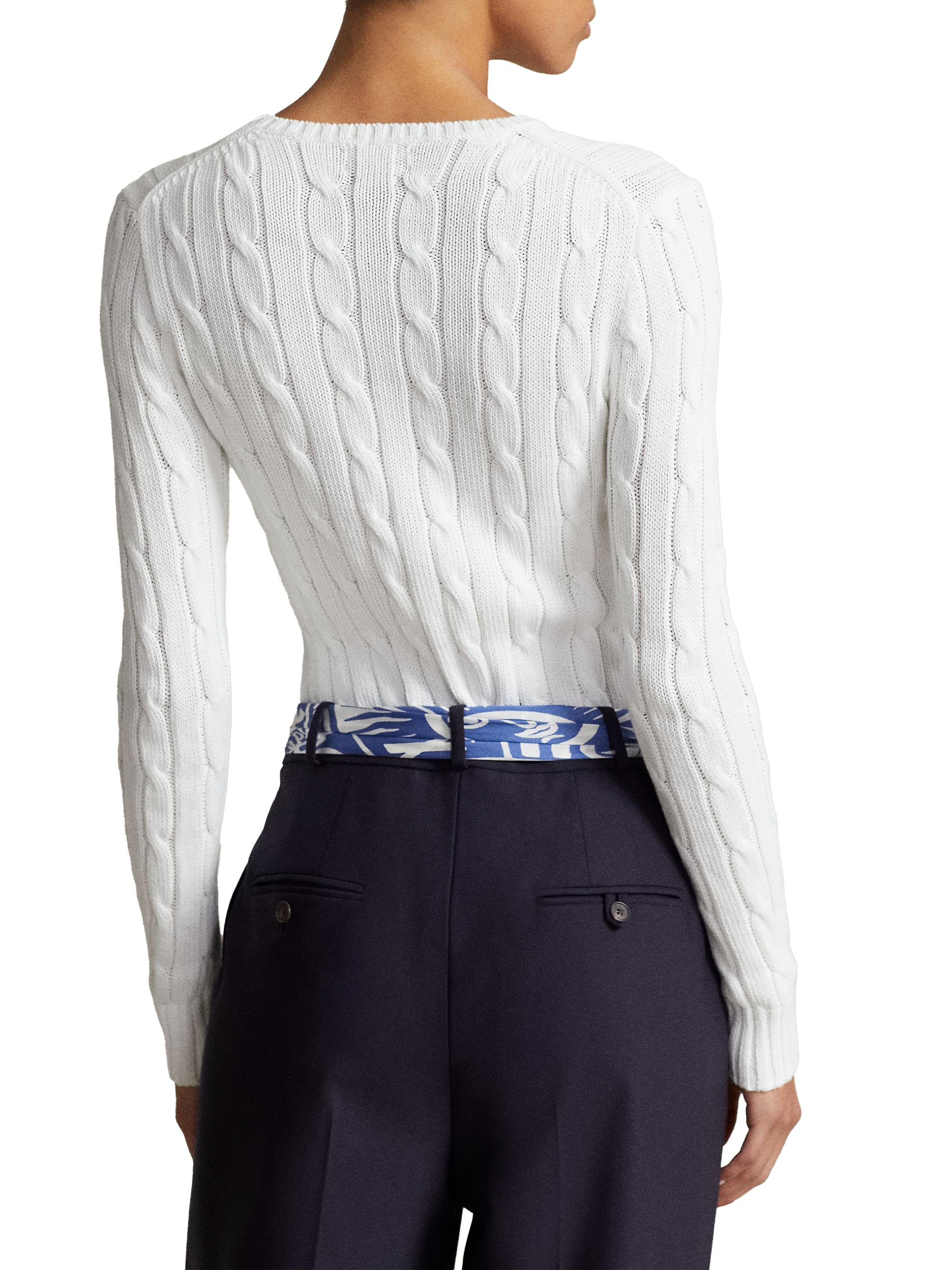 Polo Ralph Lauren Julianna Cable-Knit Pima Cotton Sweater | Saks