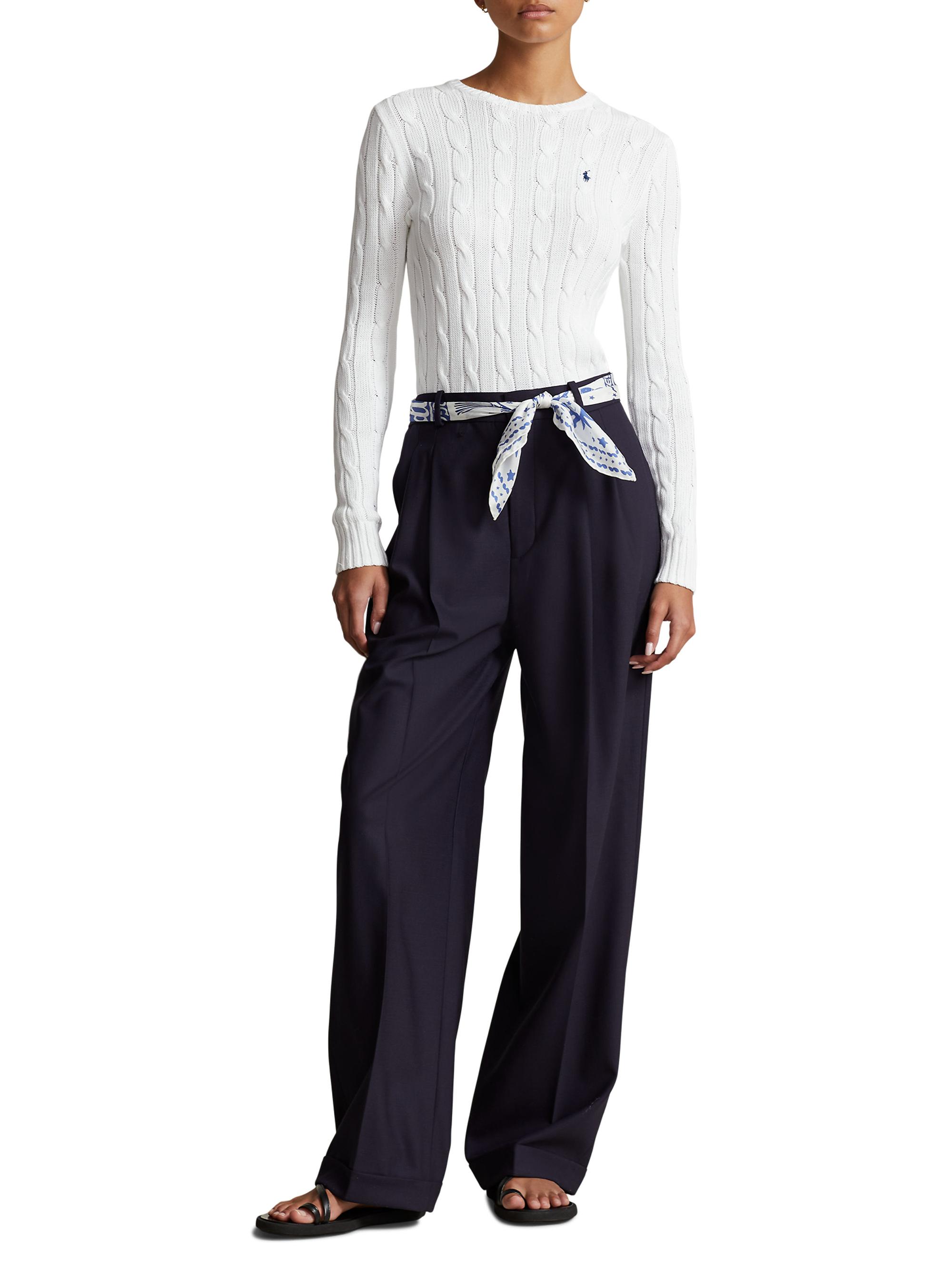 Polo Ralph Lauren Julianna Cable-Knit Pima Cotton Sweater | Saks