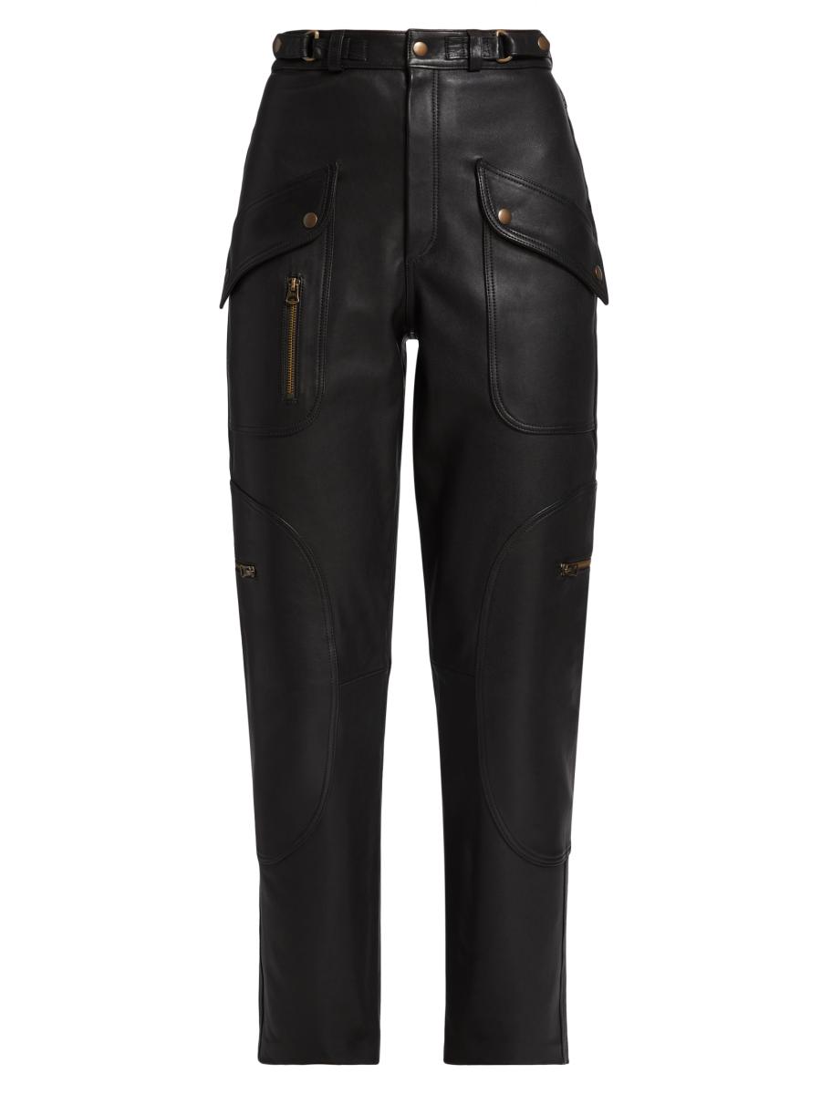 Re/done Racer Taper Leather Pants | Saks Fifth Avenue