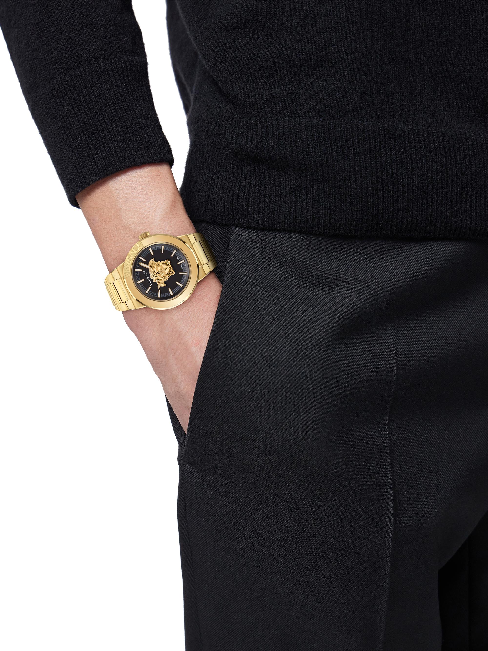 Versace Medusa Infinite IP Yellow Gold Bracelet Watch/45MM | Saks