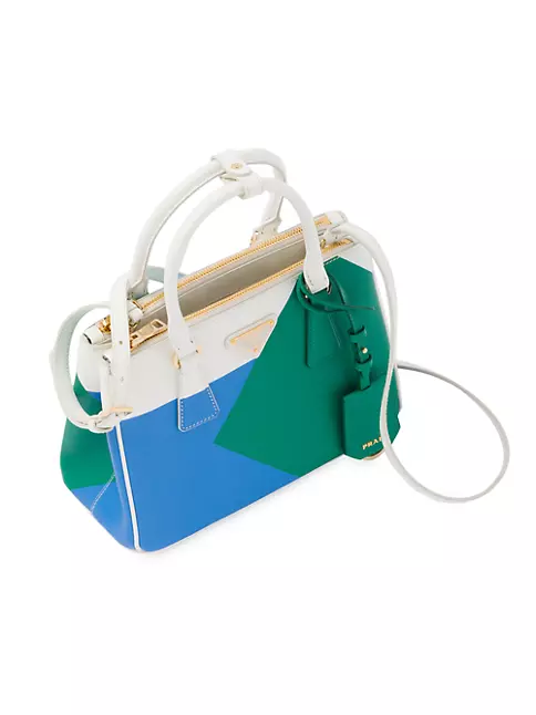 Desert/white Small Prada Galleria Saffiano Special Edition Bag