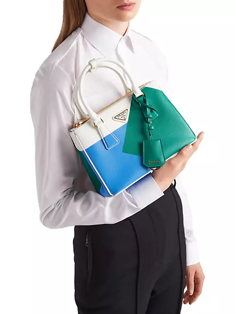 Platinum Prada Galleria Saffiano Leather Mini-bag