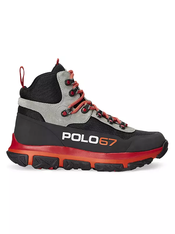 Polo Ralph Lauren Black & Gray Adventure 300 Mid Boots
