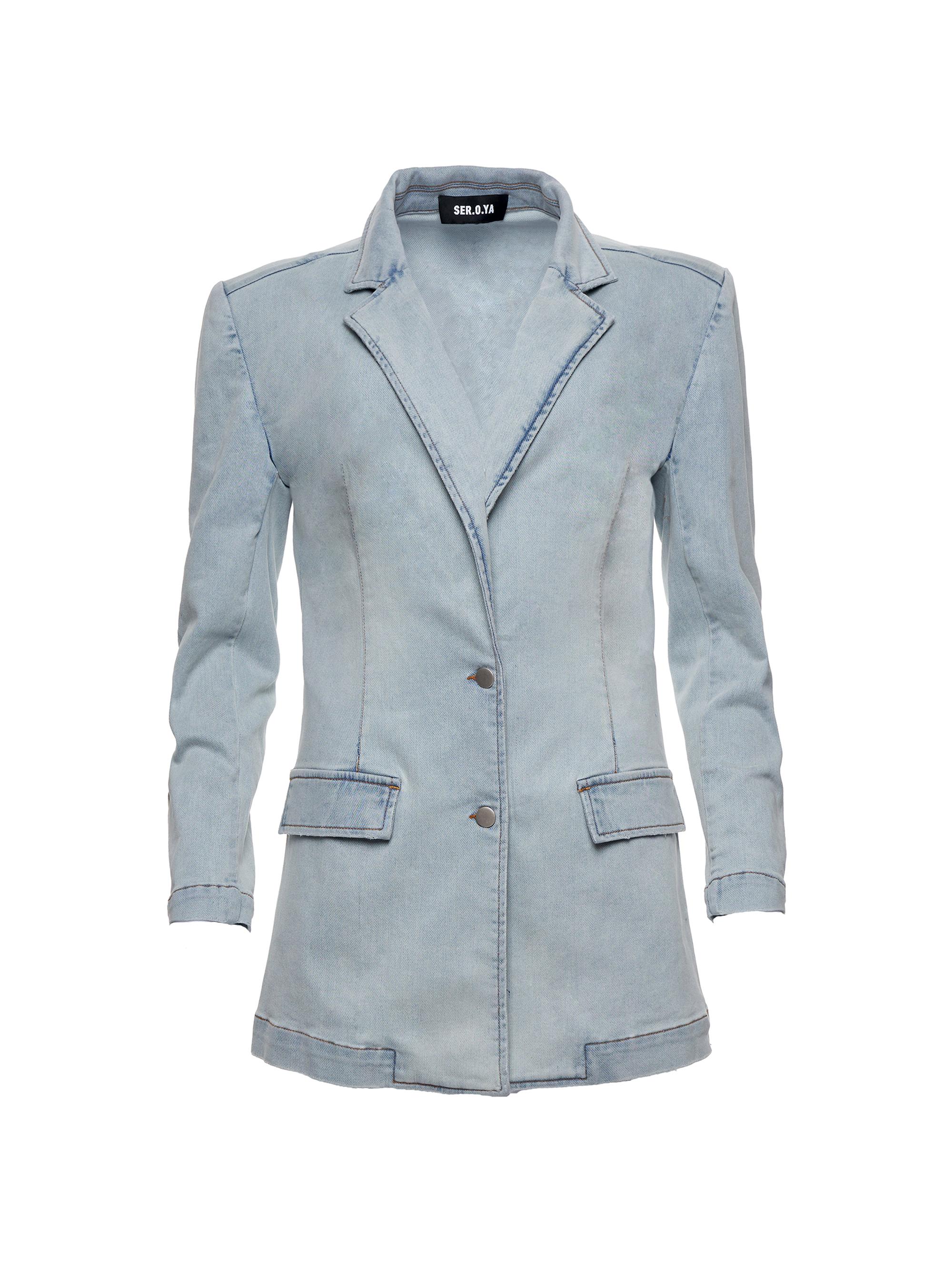 Ser.o.ya Women's Beckett Denim Blazer - Skylight